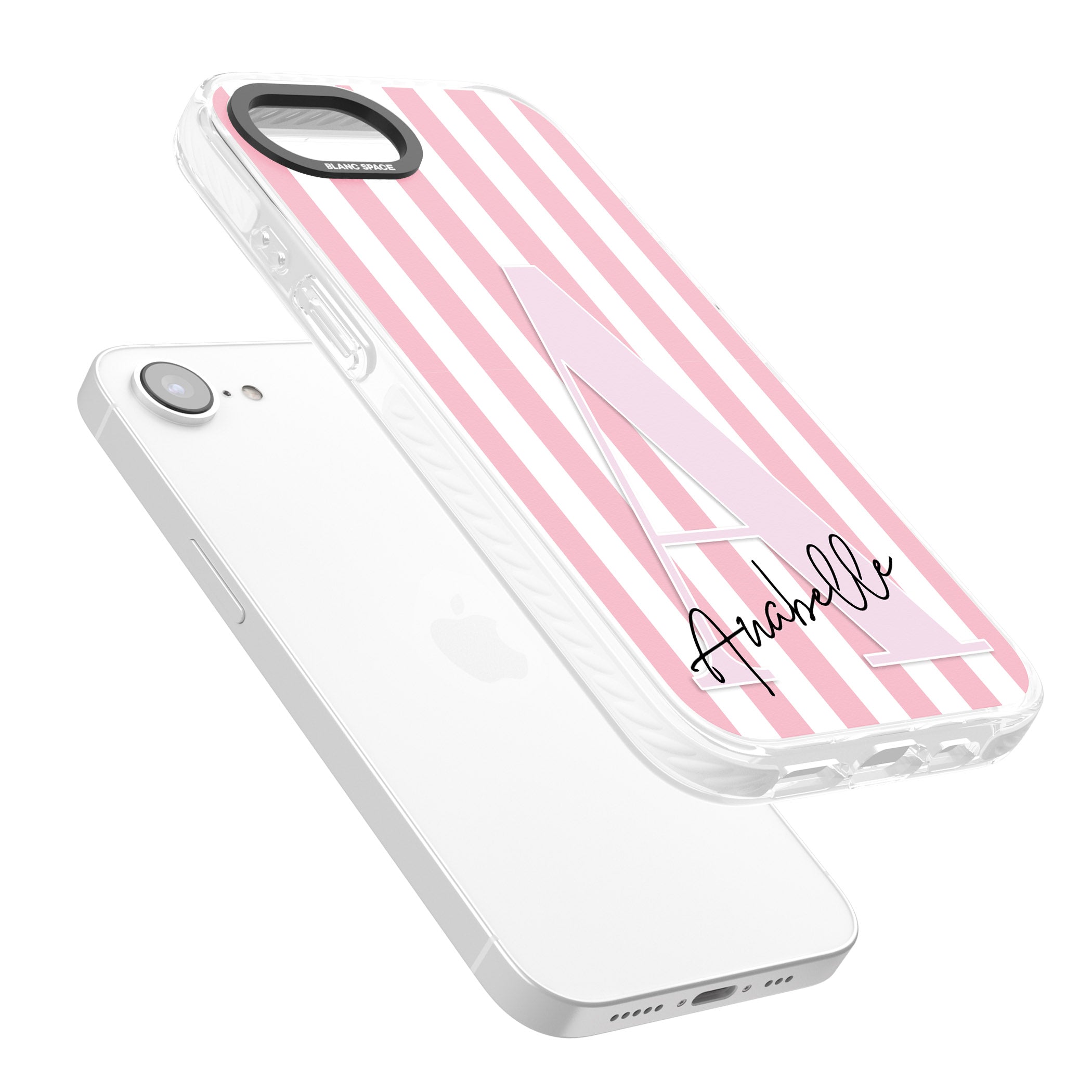 Personalised Pink Stripes & Monogram