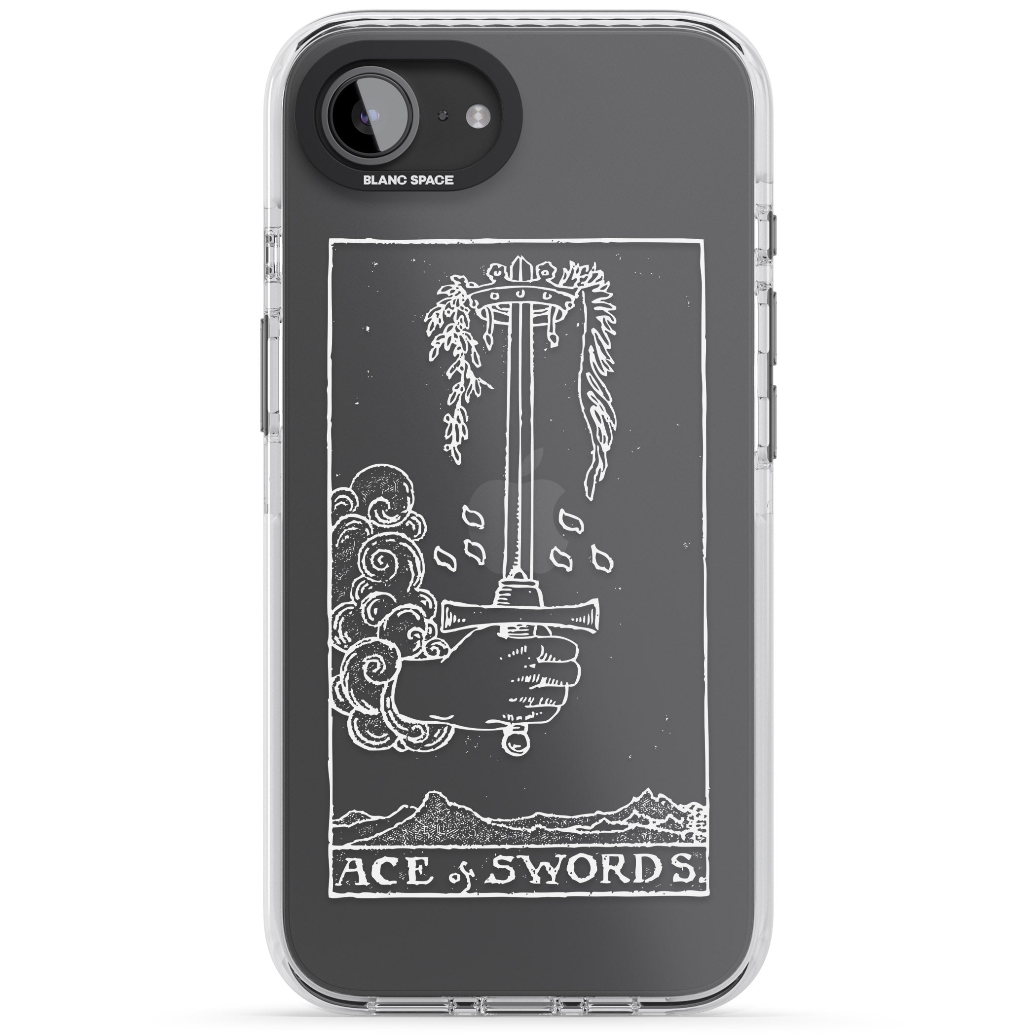 Personalised Ace Of Swords Tarot Card (White)