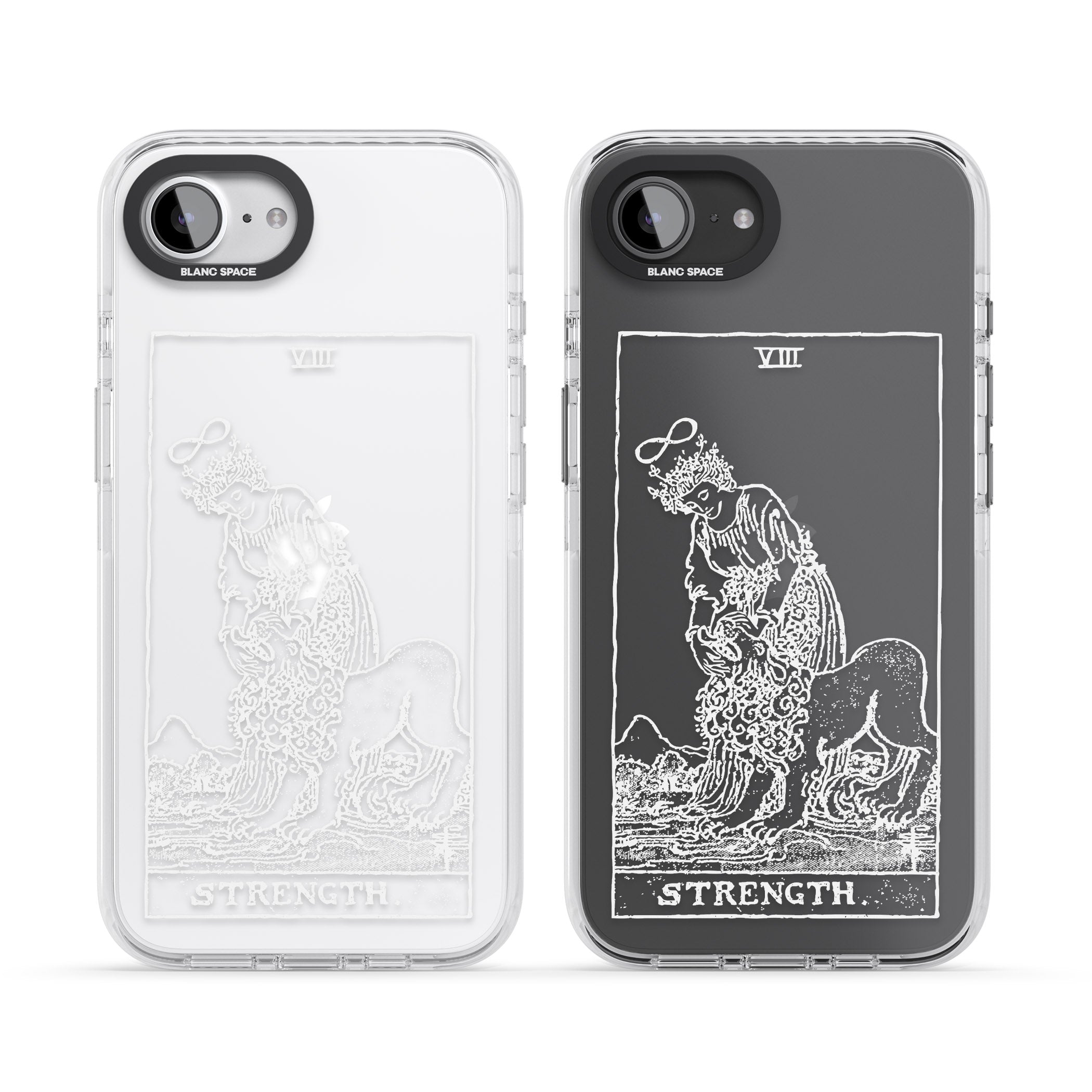 Personalised Strength Tarot Card (White)