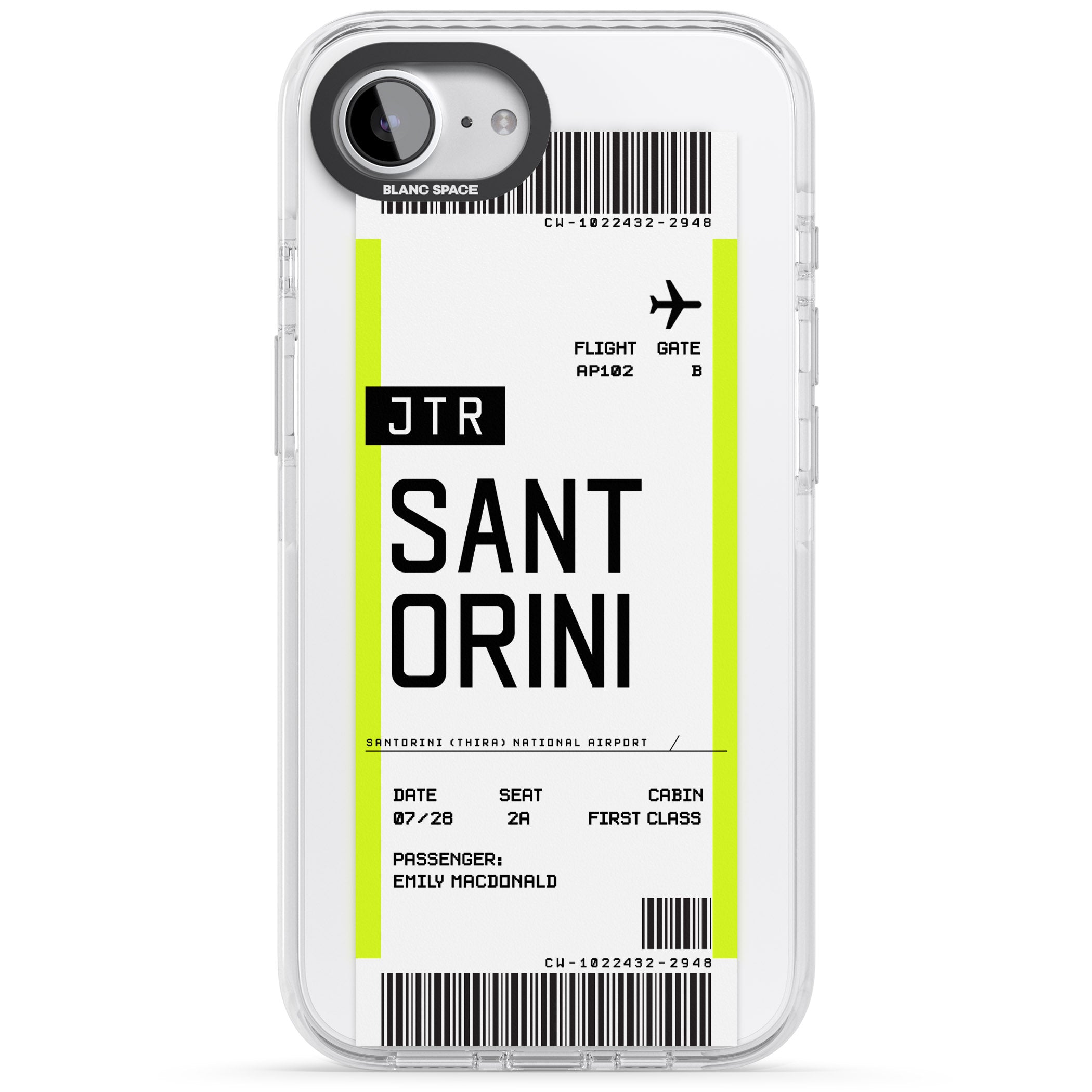 Personalised Santorini Boarding Pass