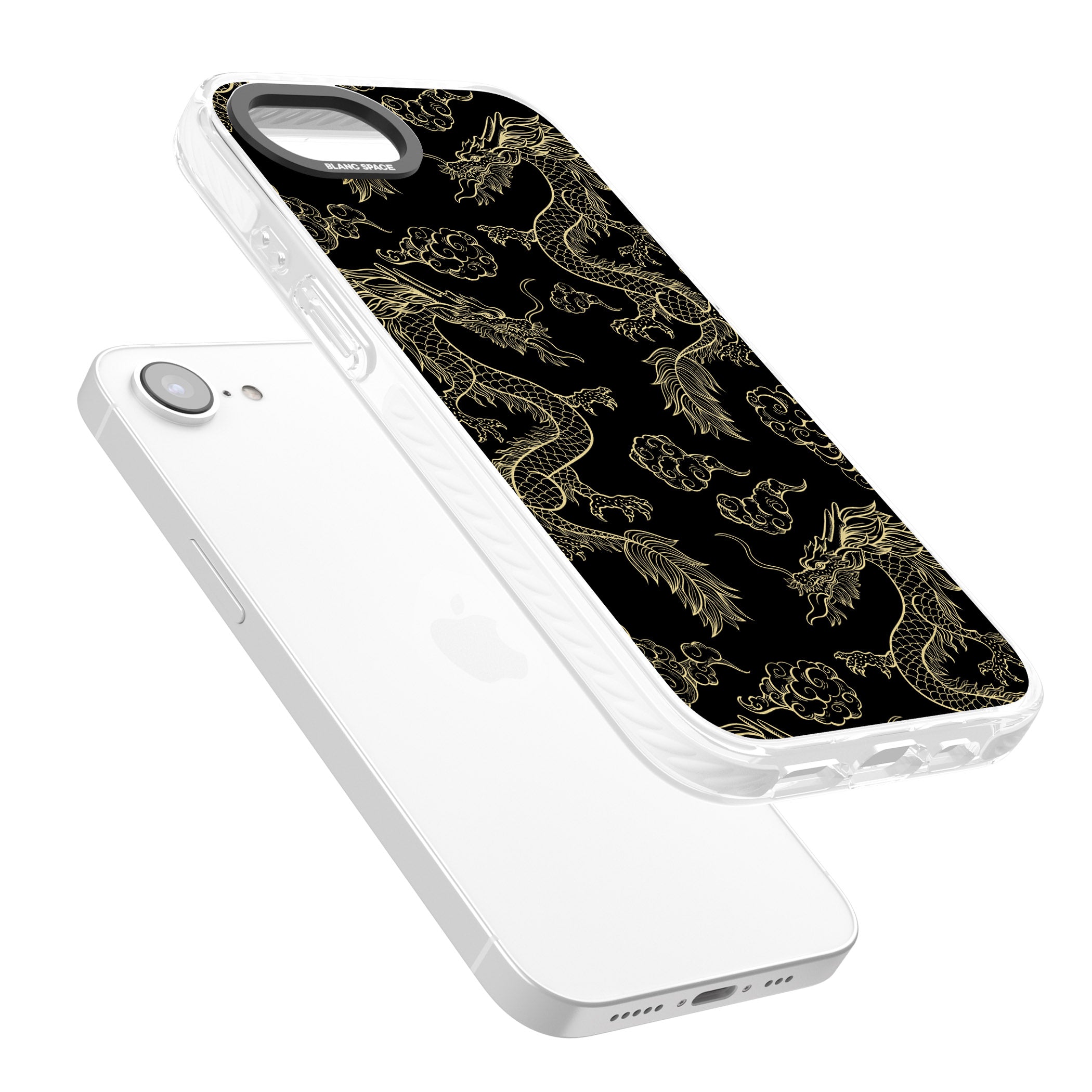 Black And Gold Dragon Pattern