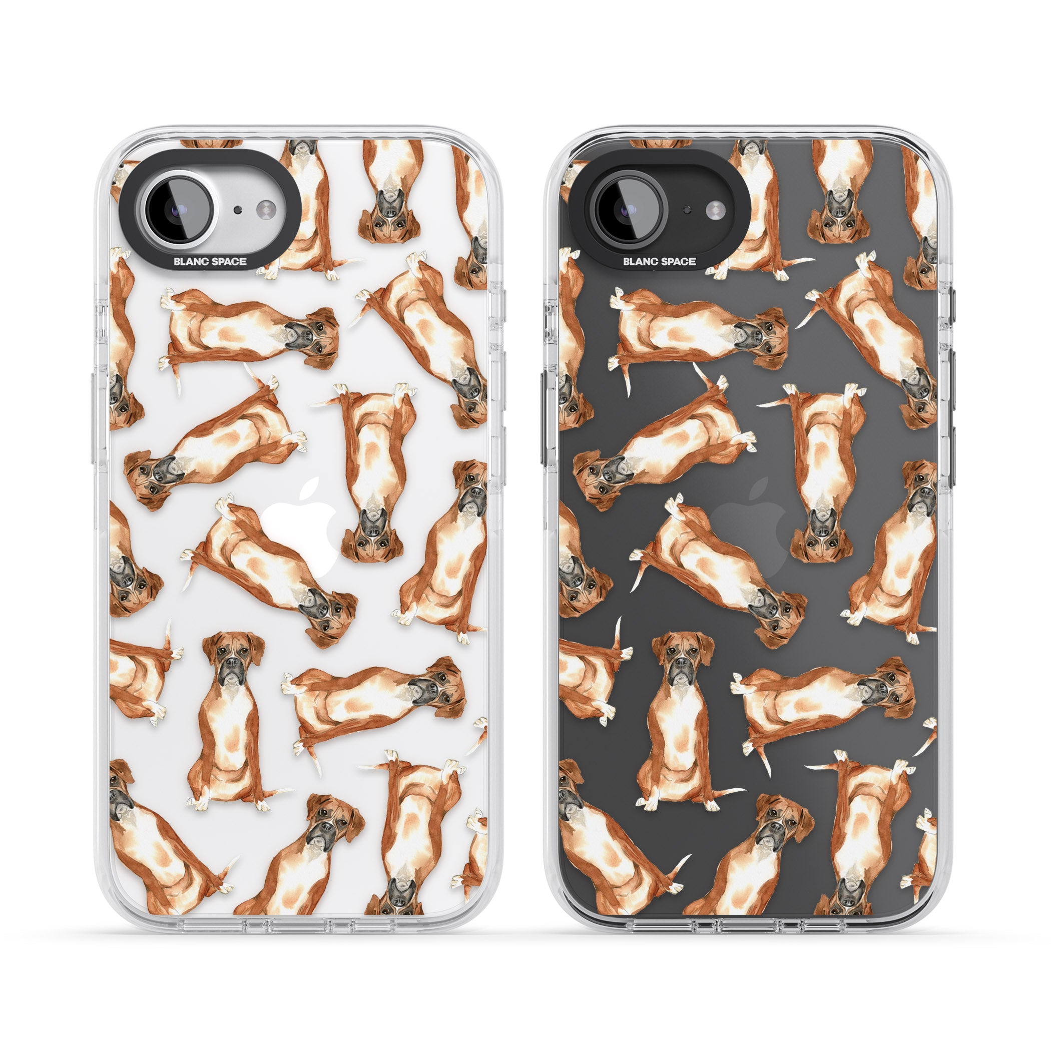 Boxer Watercolor Dog Pattern