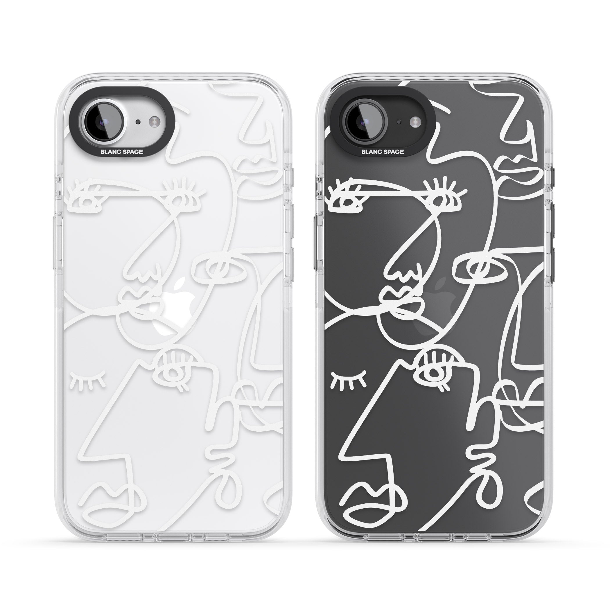 Abstract Line Art White Clear