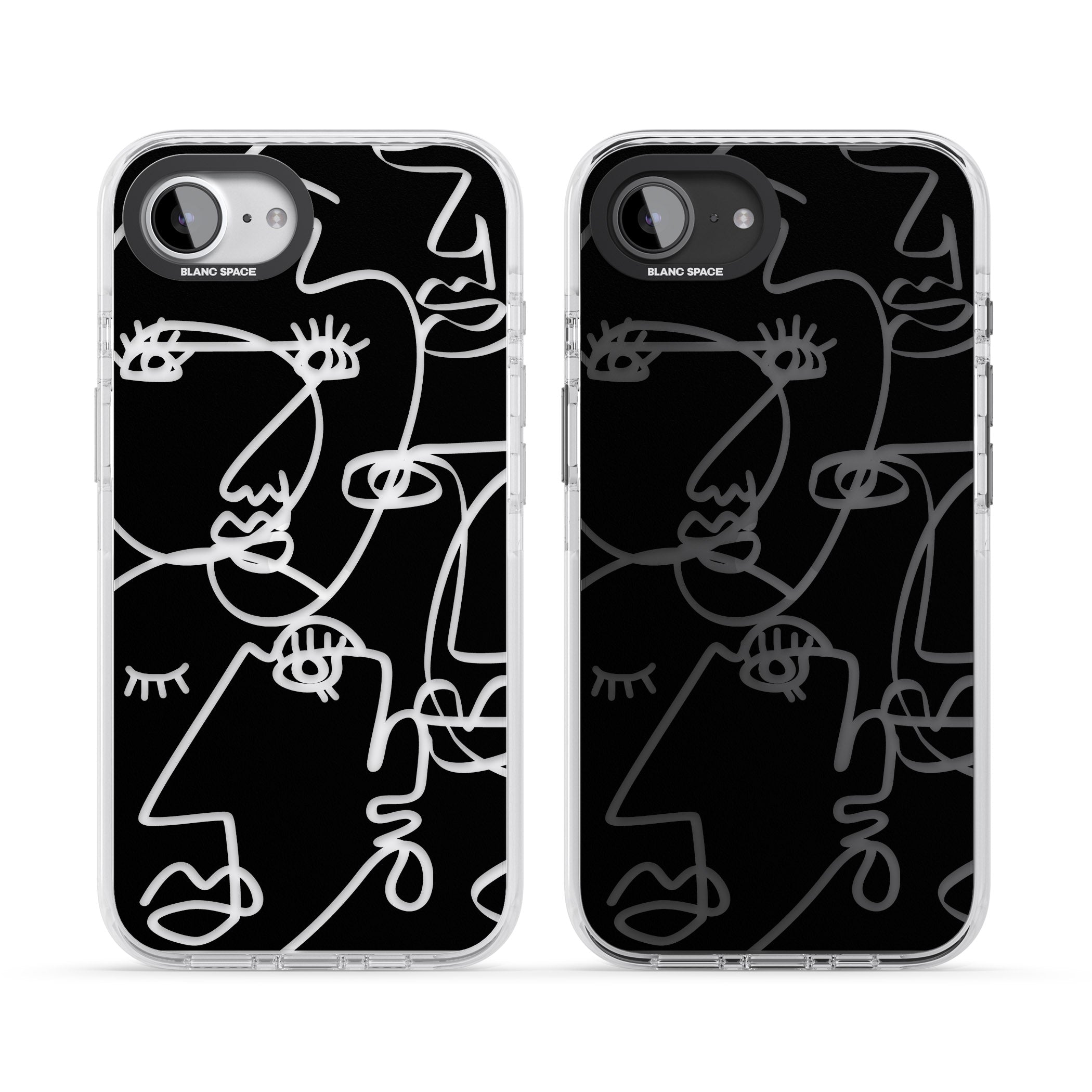 Abstract Line Art Clear Black