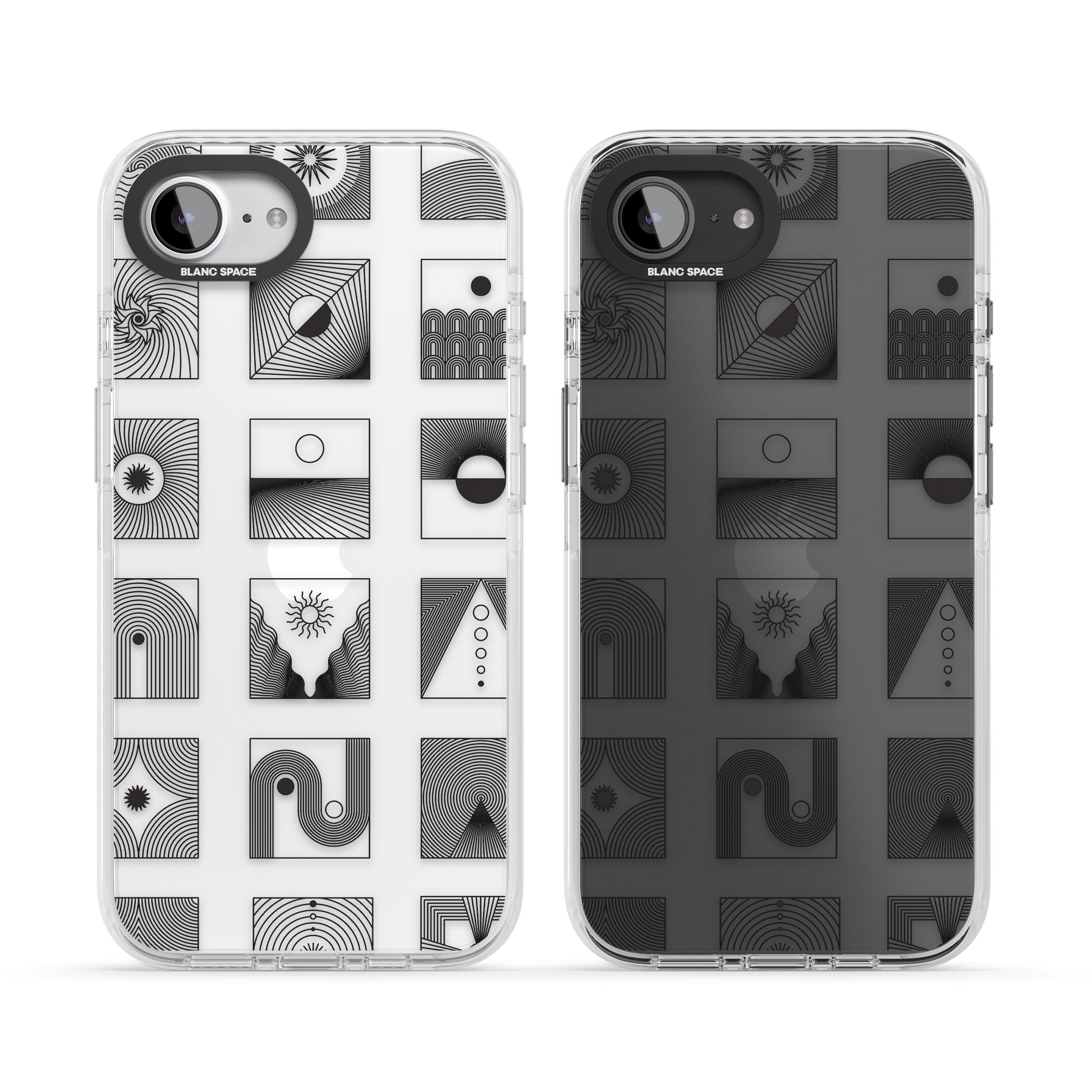 Geometric Pattern Trio: Artistic Blend