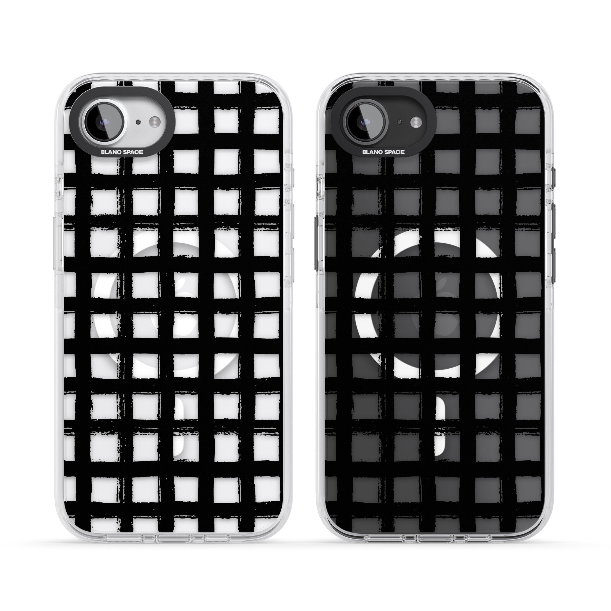 Messy Black Grid Clear