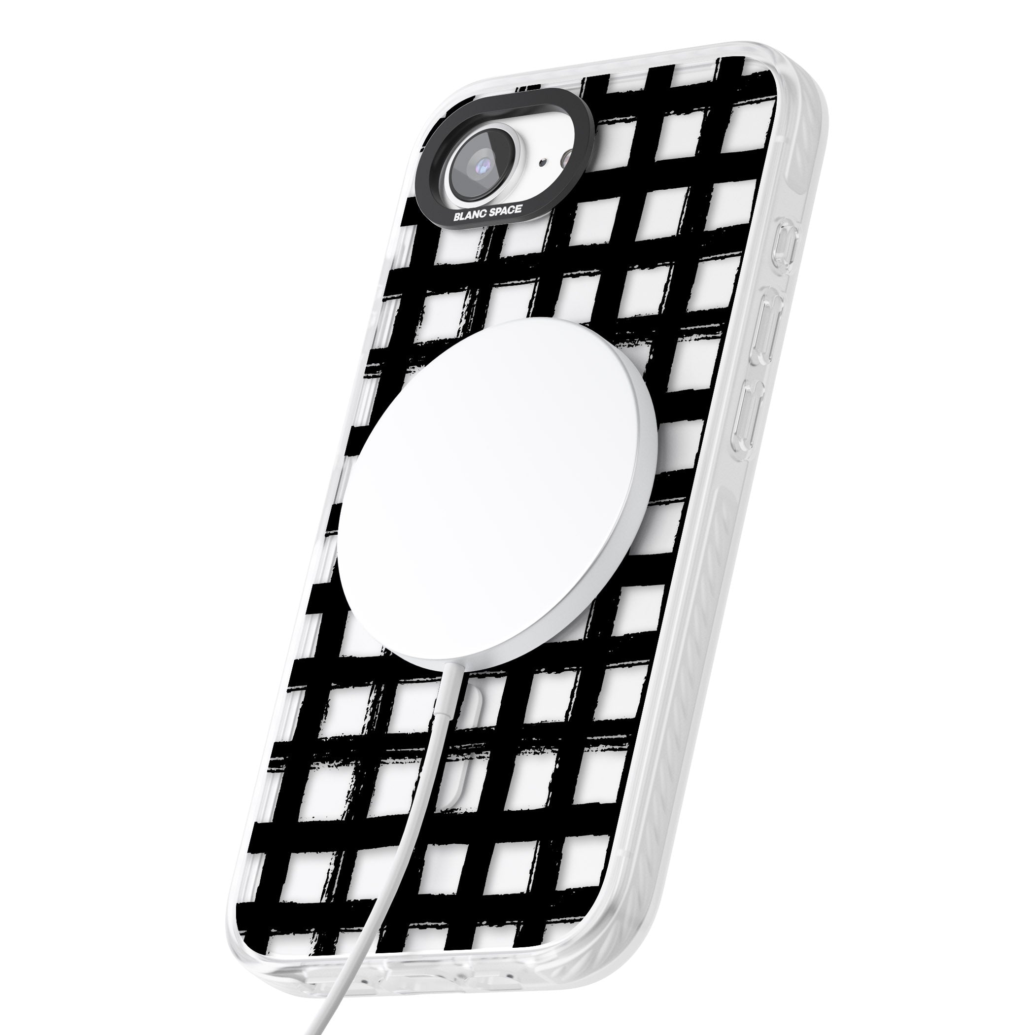 Messy Black Grid Clear