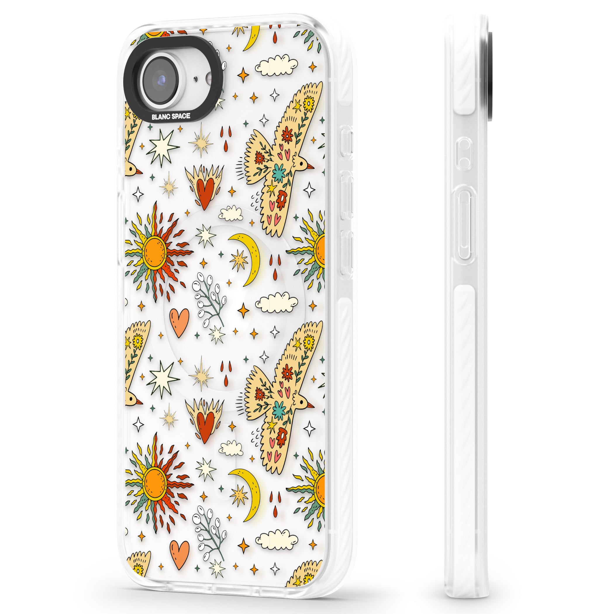 Boho Celestial Floral Bird Sun