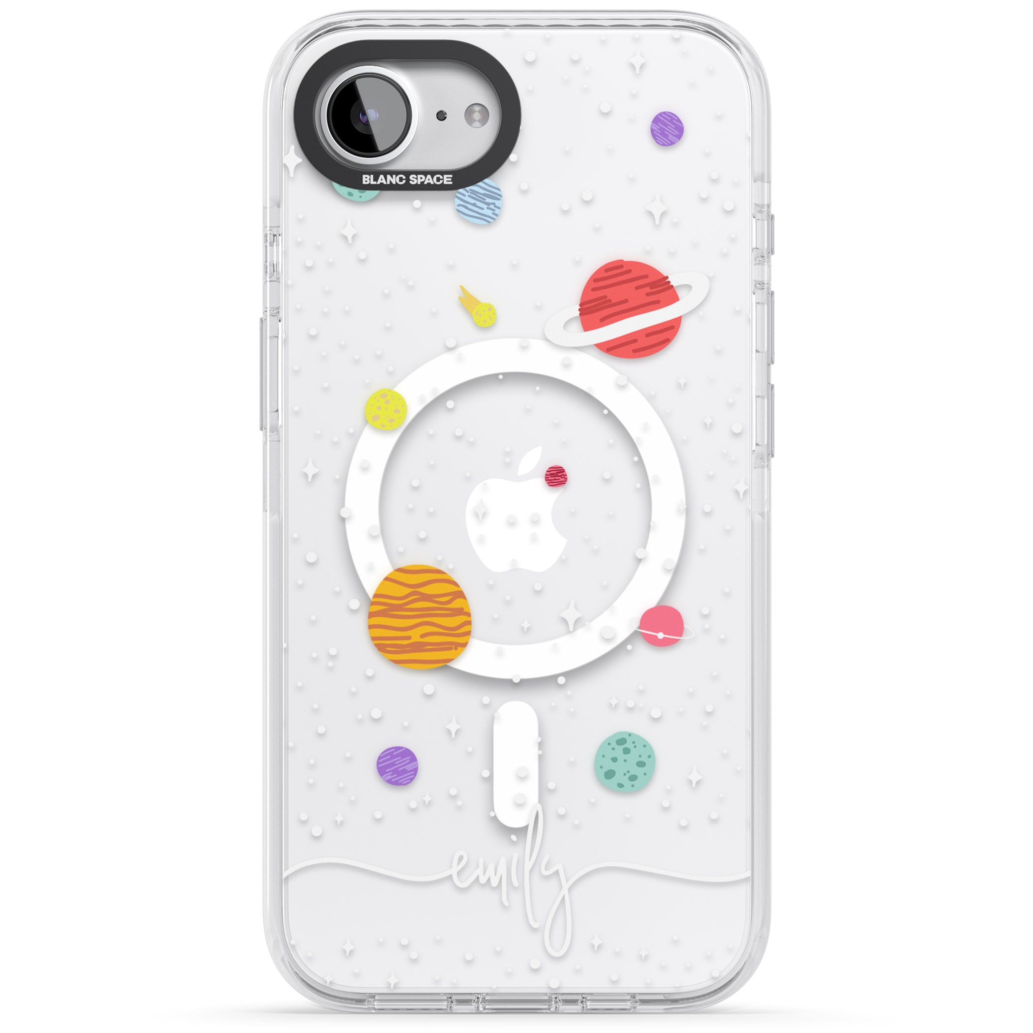 Personalised Cute Cartoon Planet (Clear)