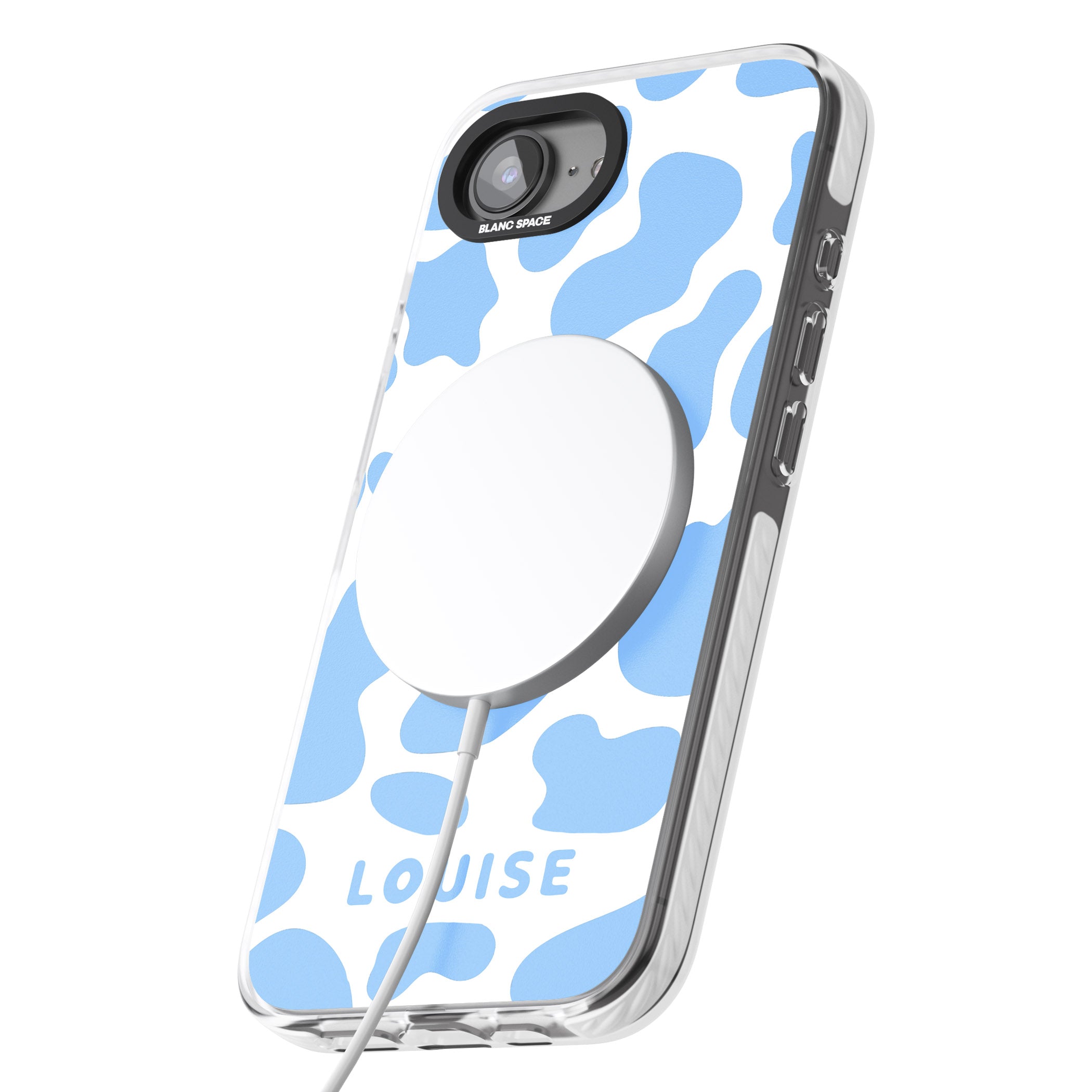 Personalised Blue And White Cow Print