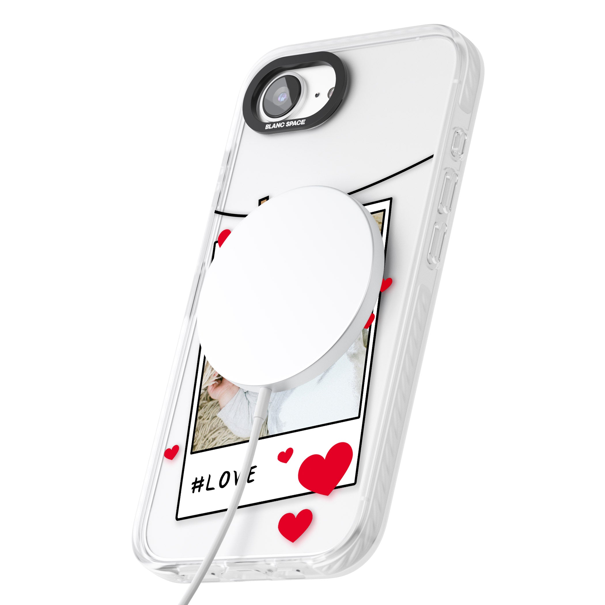 Personalised Paperclip & Hearts Instant Camera Photo