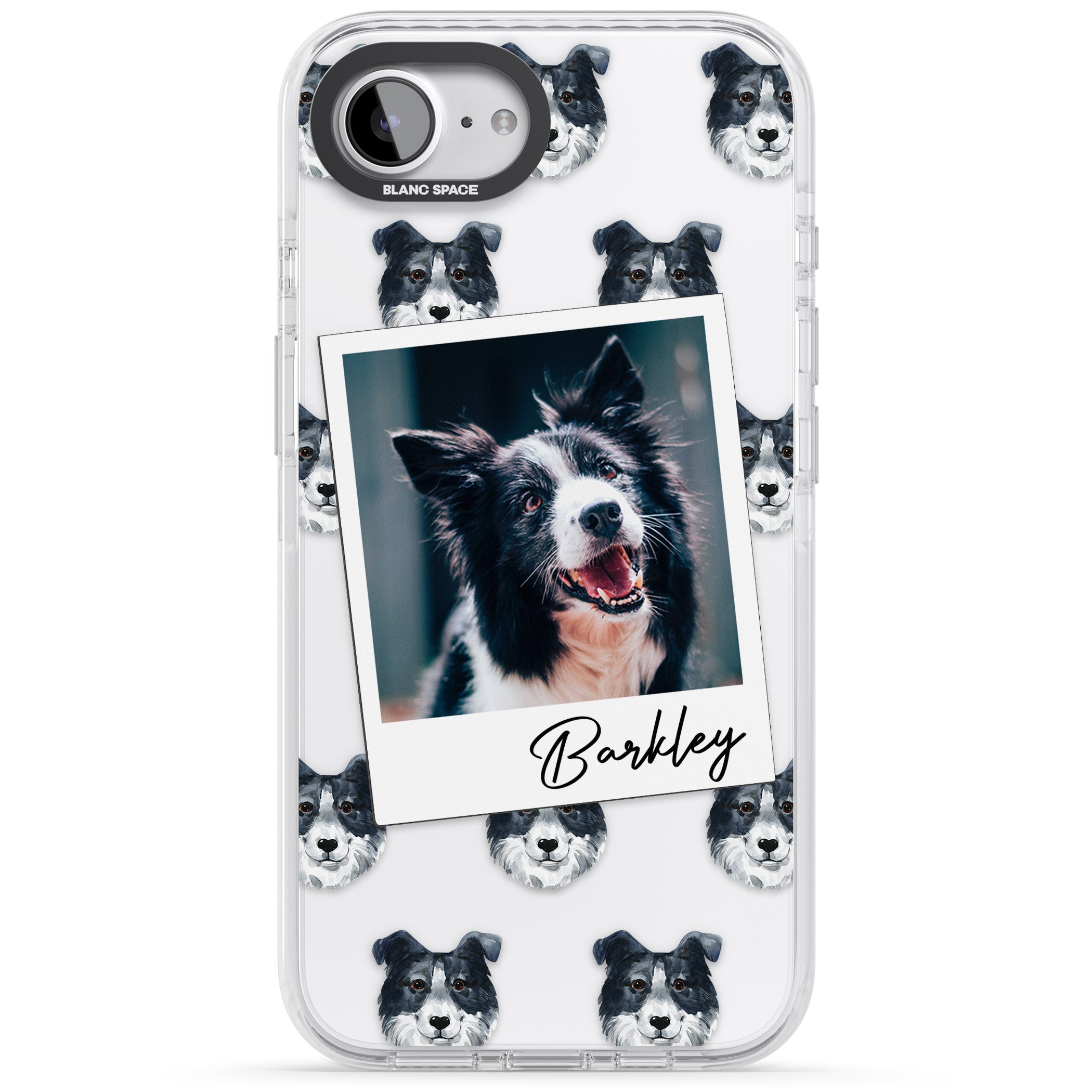 Personalised Border Collie Instant Camera Photo