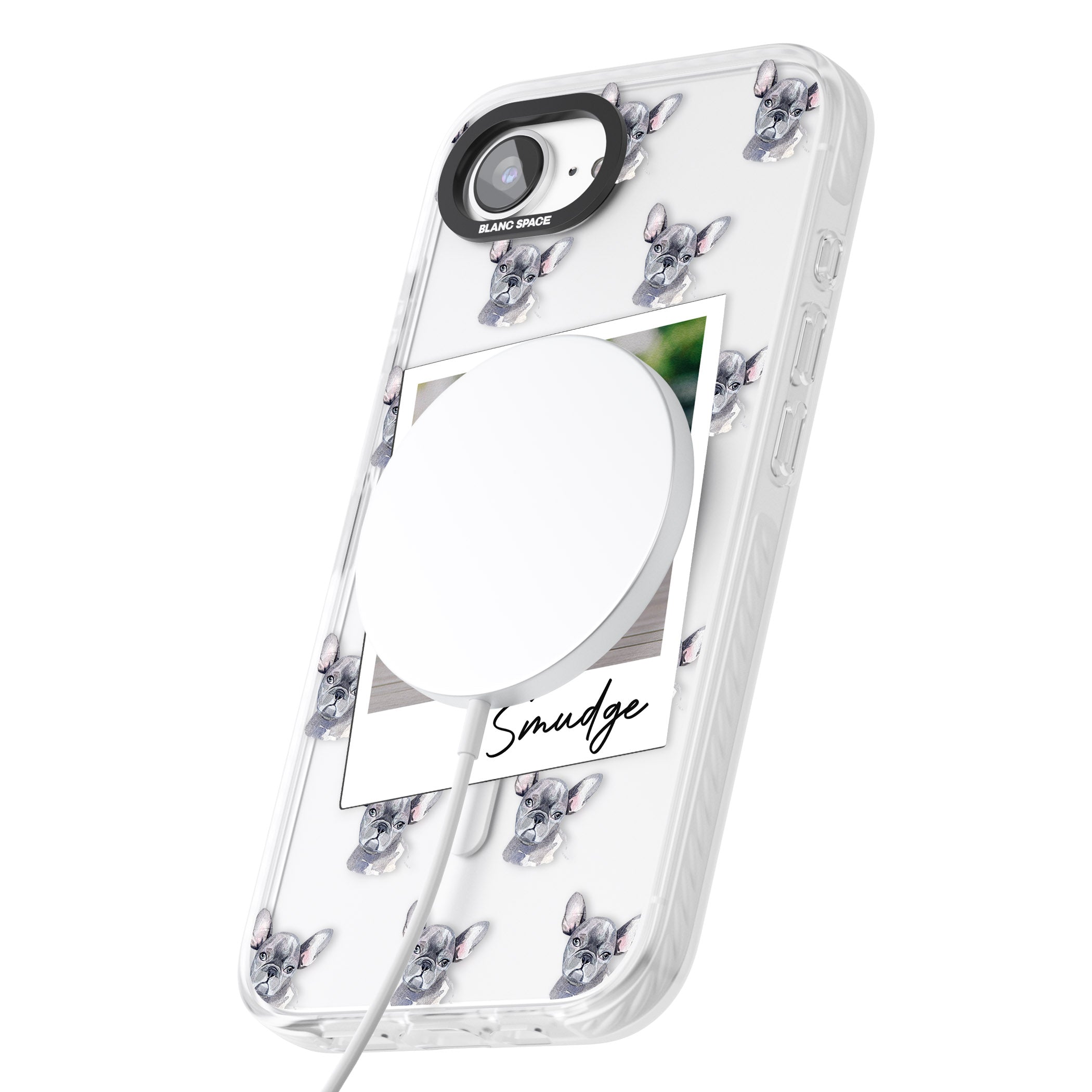 Personalised Grey French Bulldog Instant Camera Photo