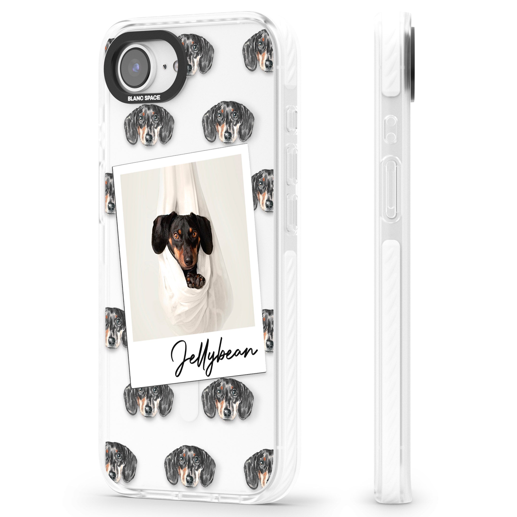 Personalised Black Dachshund Instant Camera Photo