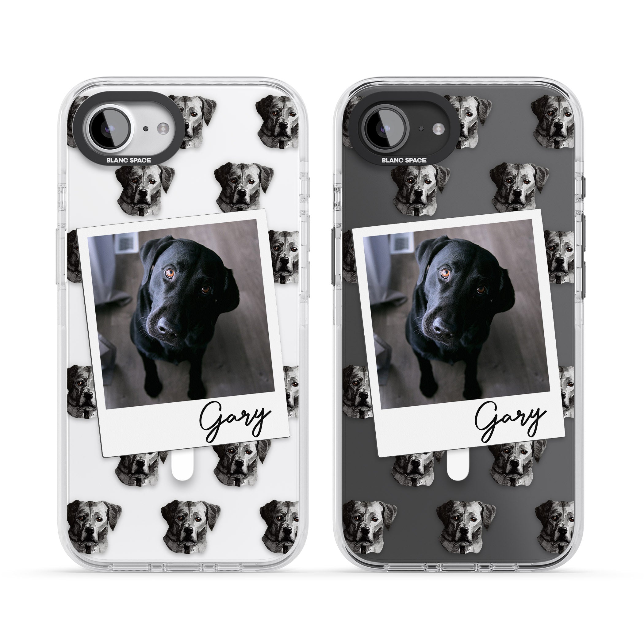 Personalised Black Labrador Instant Camera Photo