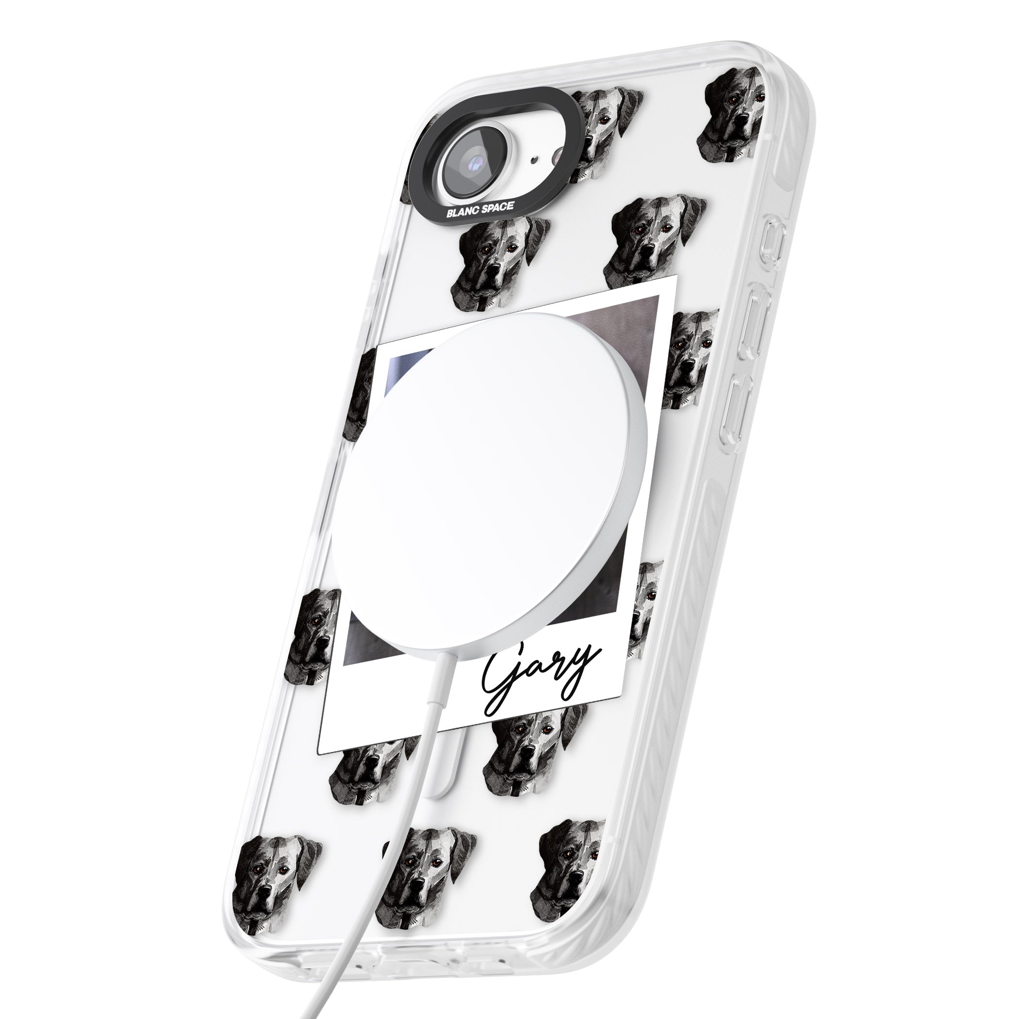 Personalised Black Labrador Instant Camera Photo