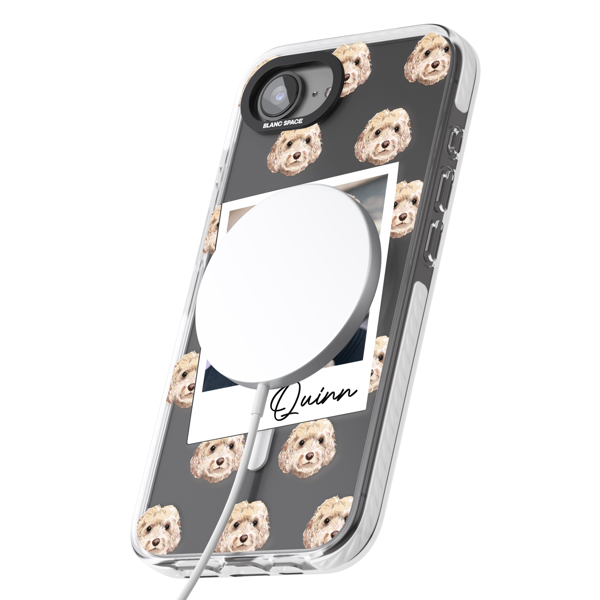 Personalised Cream Cockapoo Instant Camera Photo