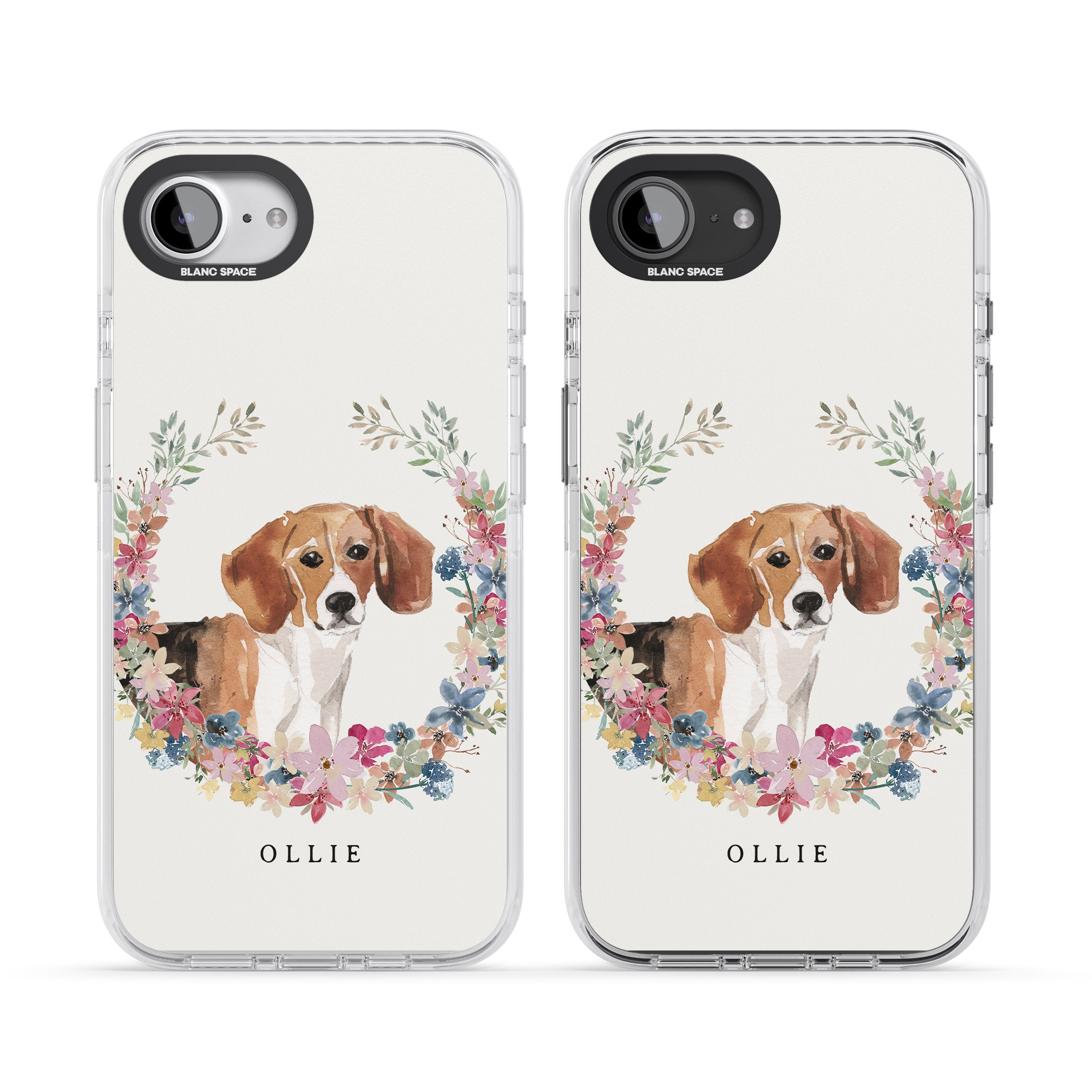 Personalised Beagle Floral Portrait