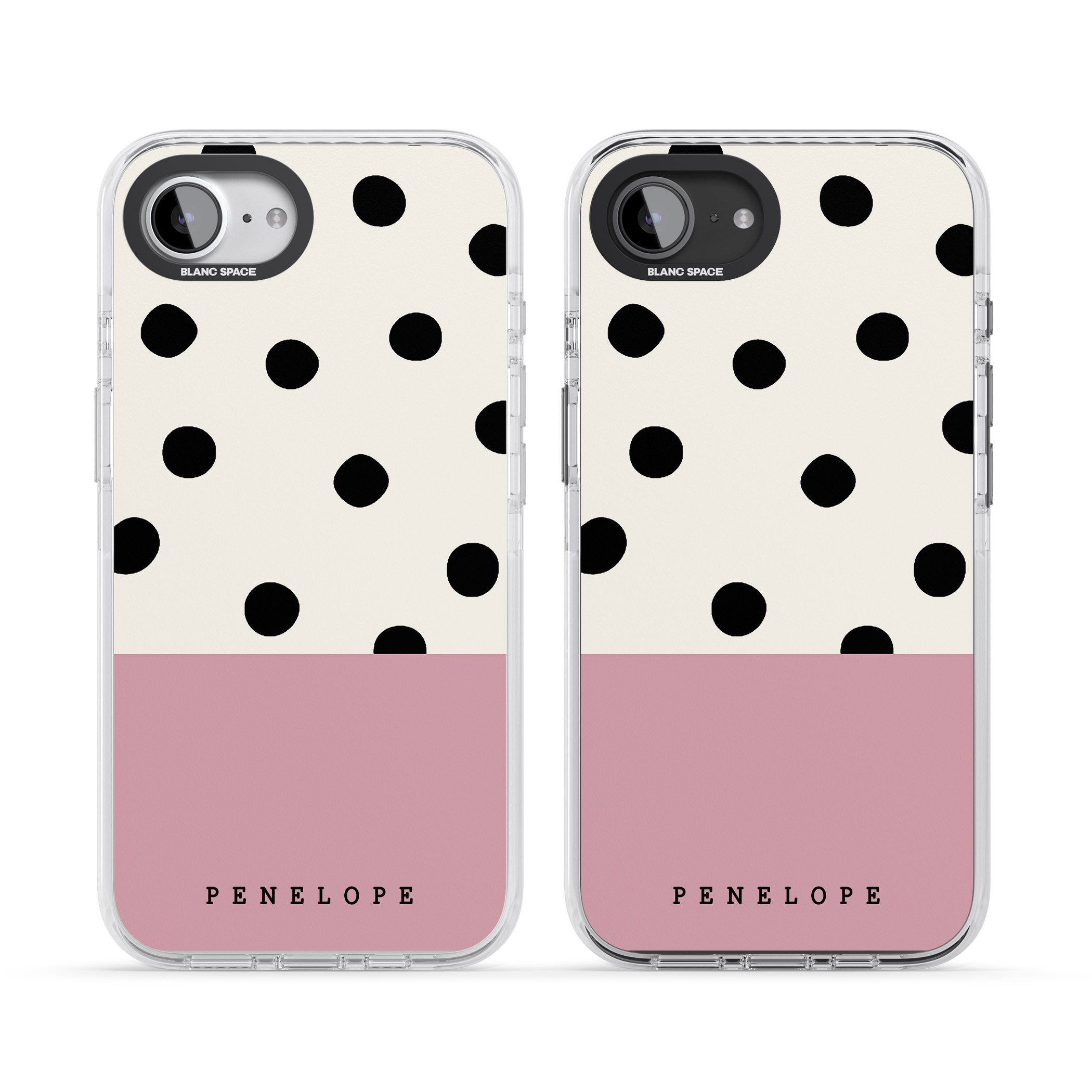 Personalised Pink Border Polka Dot