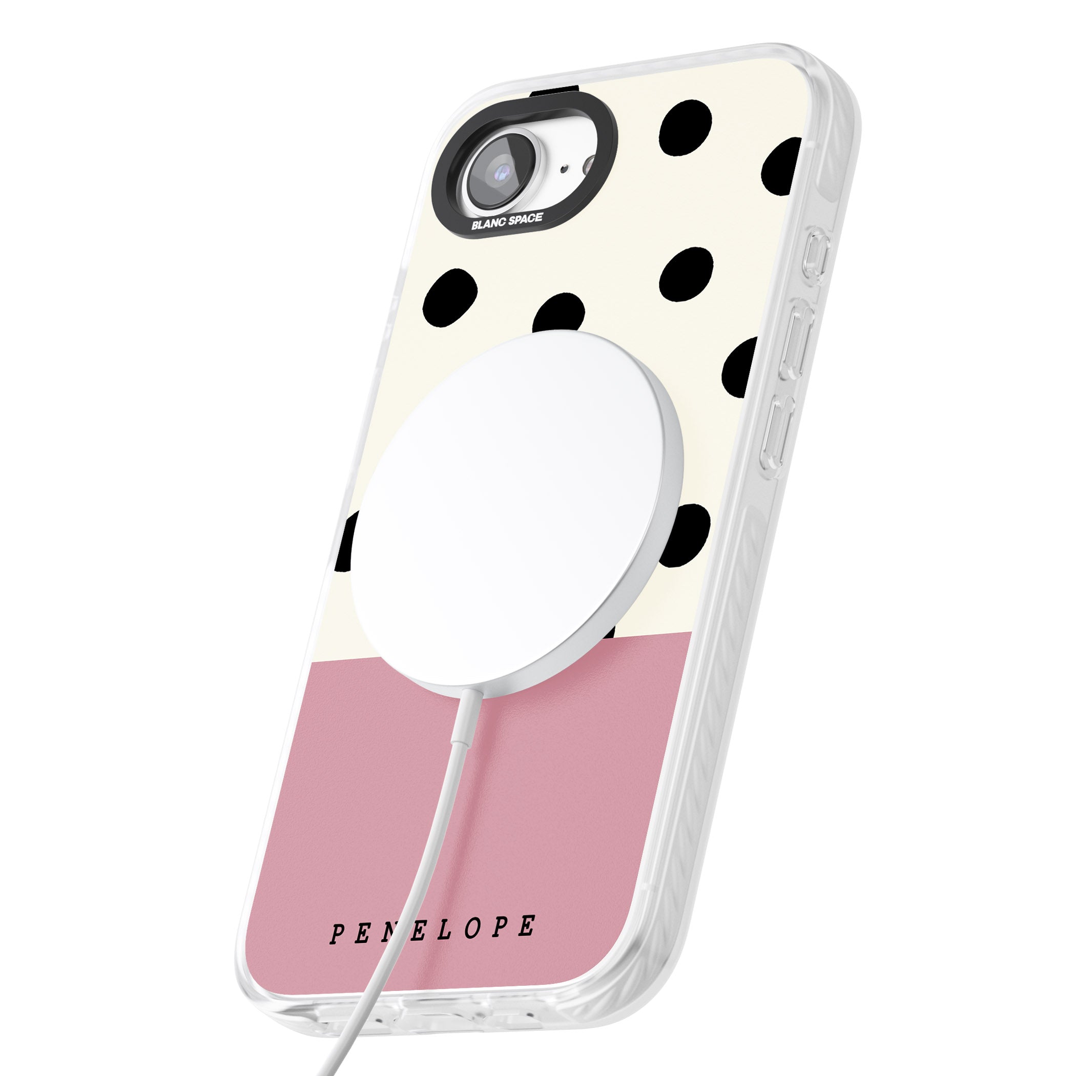 Personalised Pink Border Polka Dot