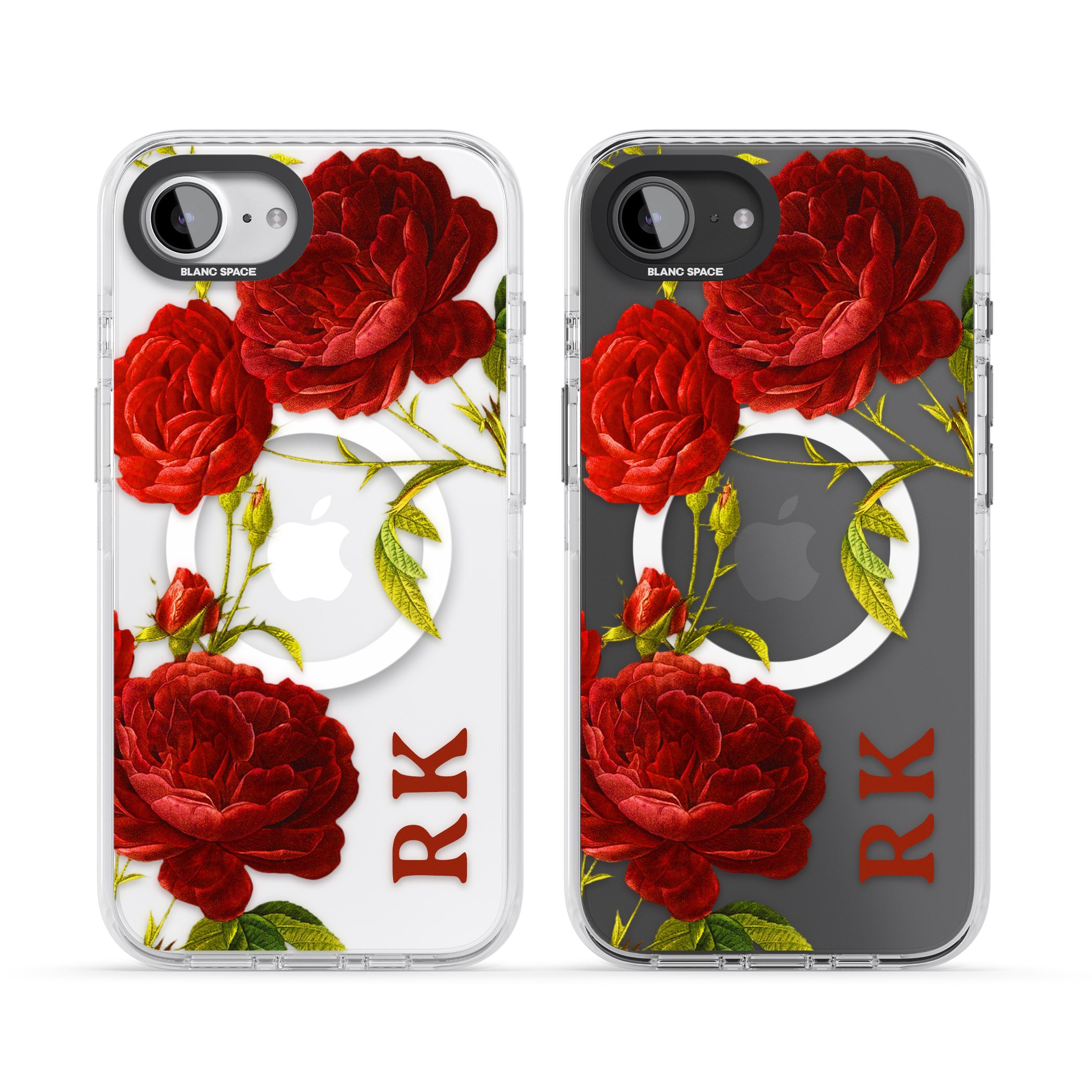 Personalised Vintage Floral Red Roses