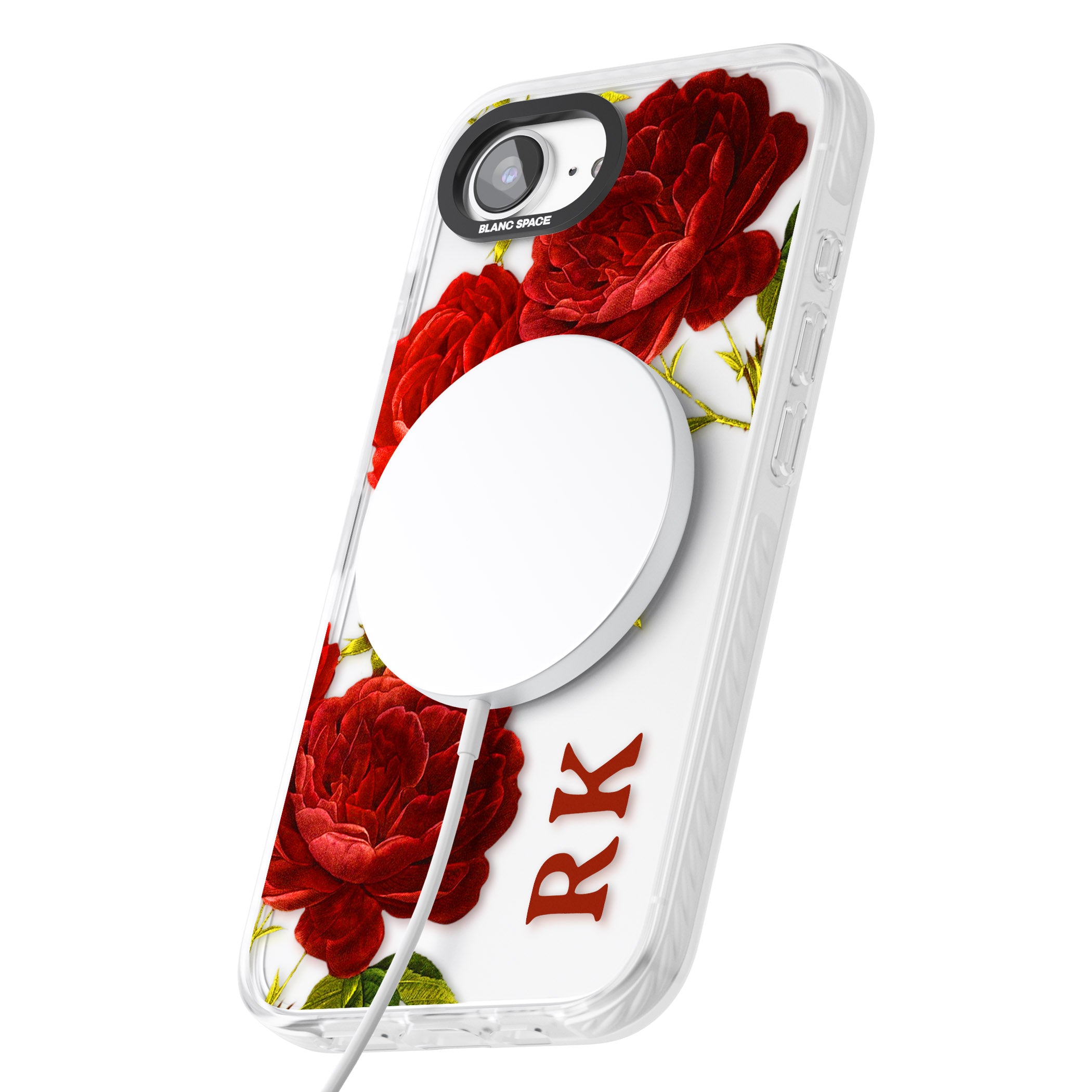 Personalised Vintage Floral Red Roses