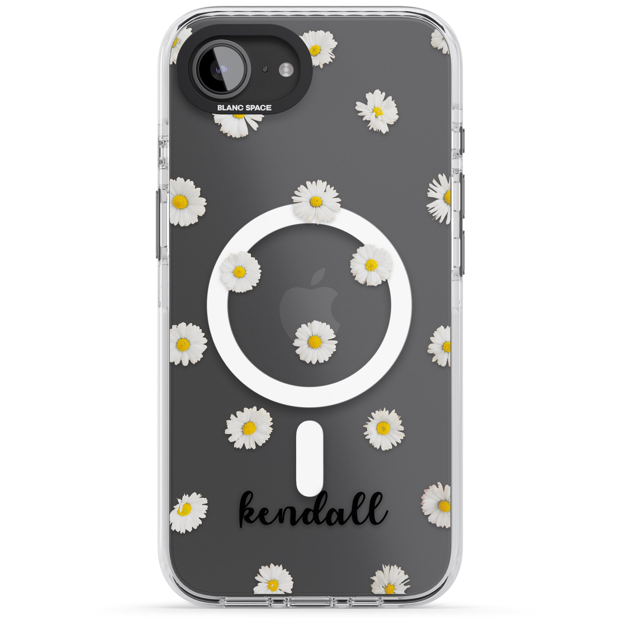 Personalised White Daisies & Cursive