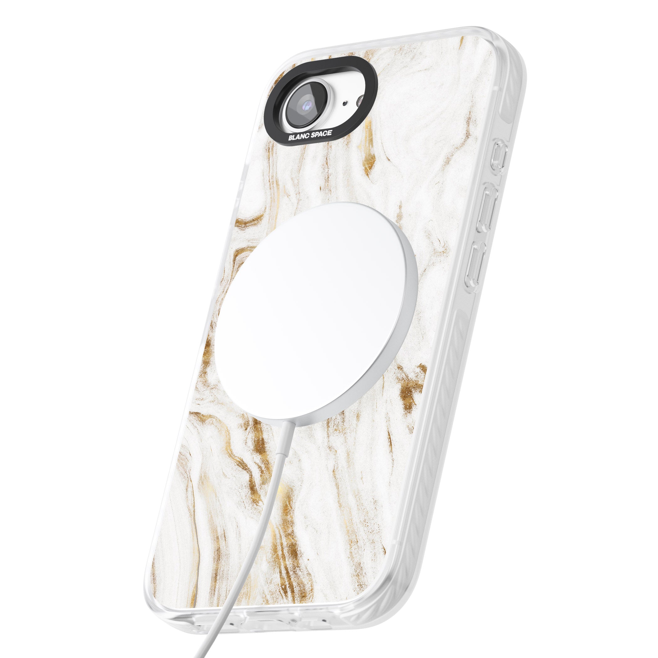 Personalised White & Gold Swirl Marble