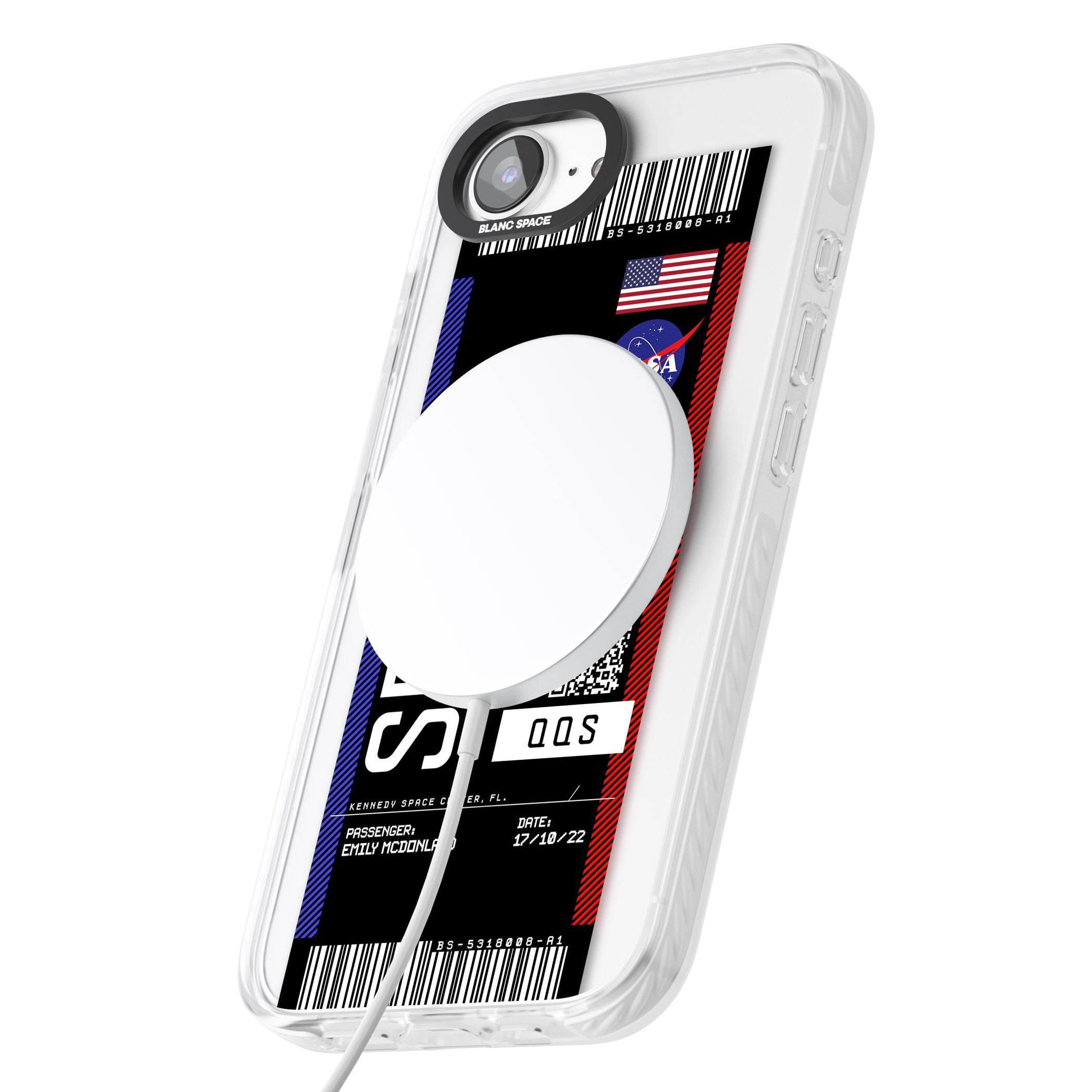 Personalised Nasa Boarding Pass (Dark)