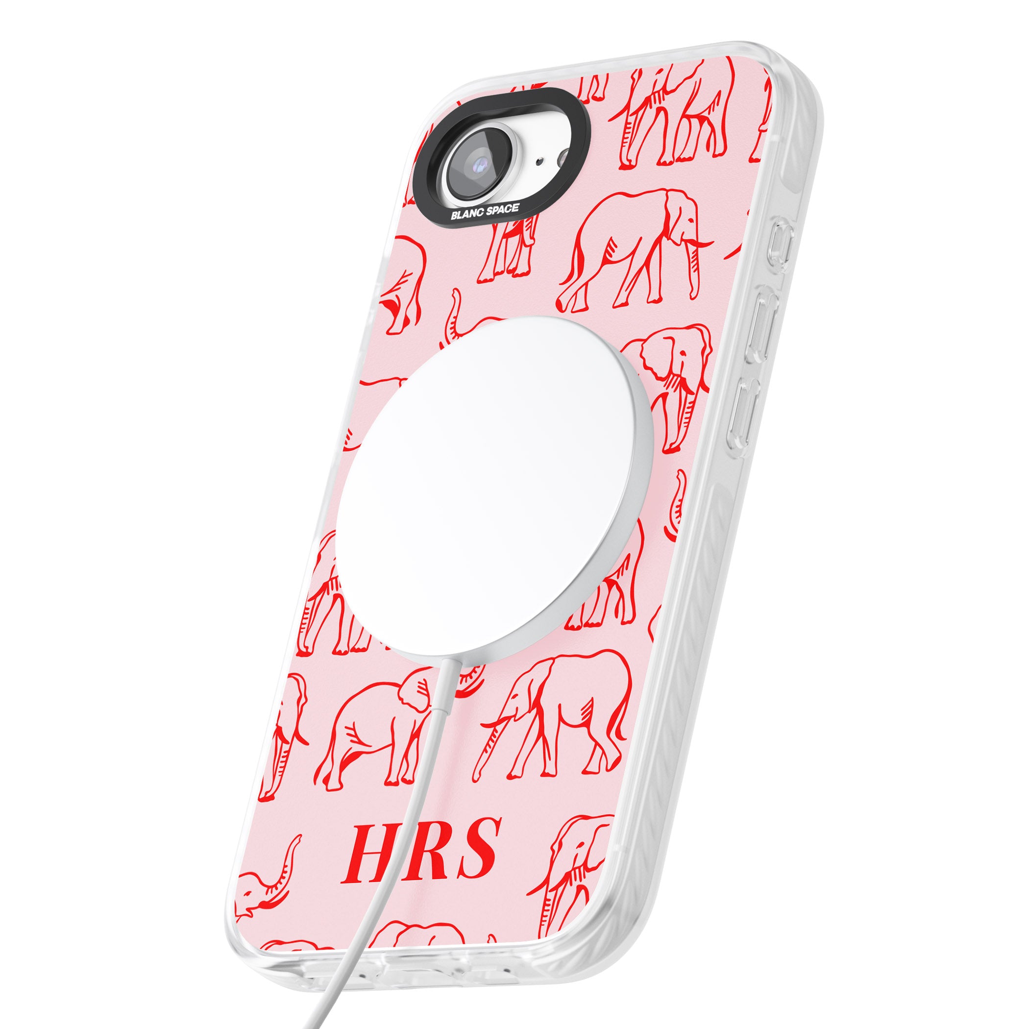 Personalised Red Elephant Outline