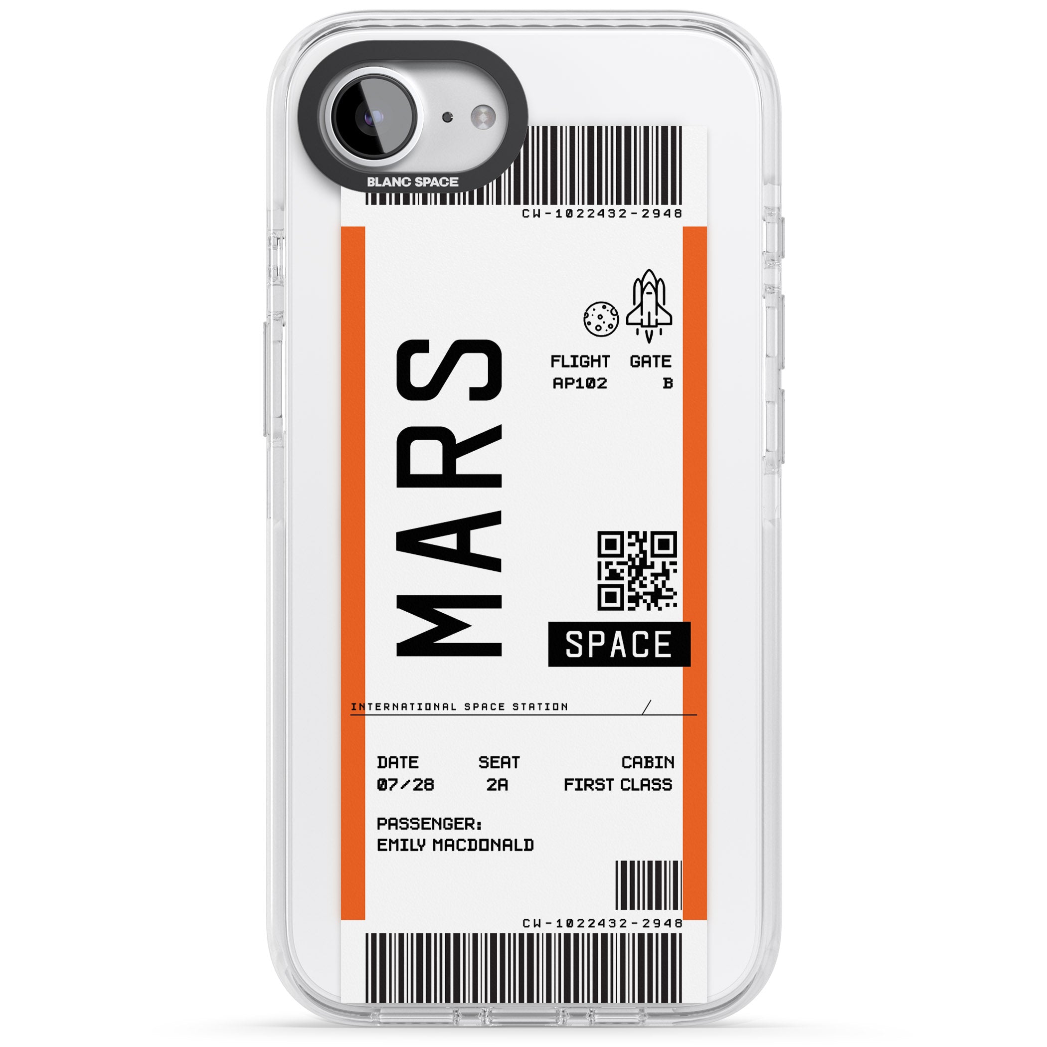Personalised Mars Travel Ticket