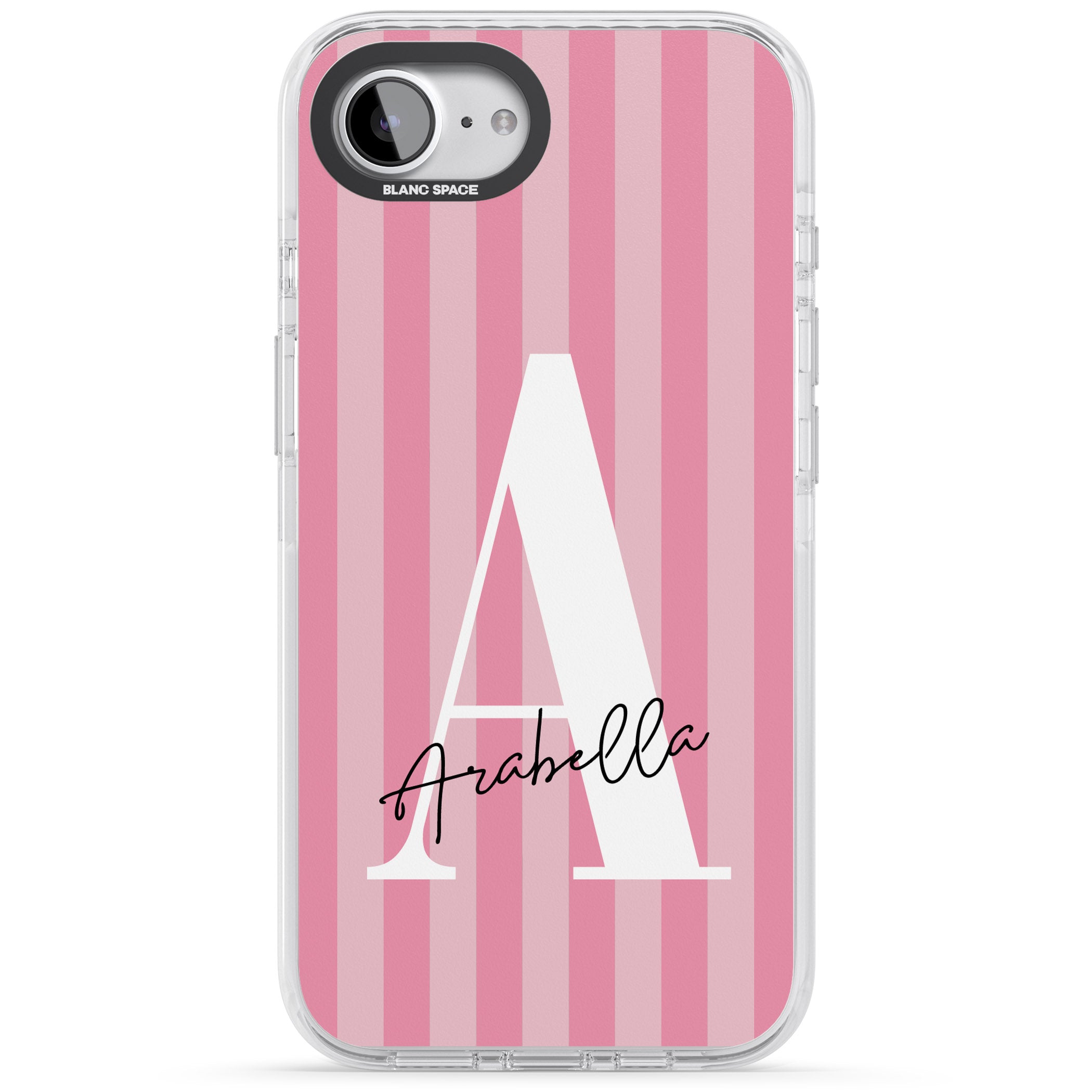 Personalised Pink Stripes Initial