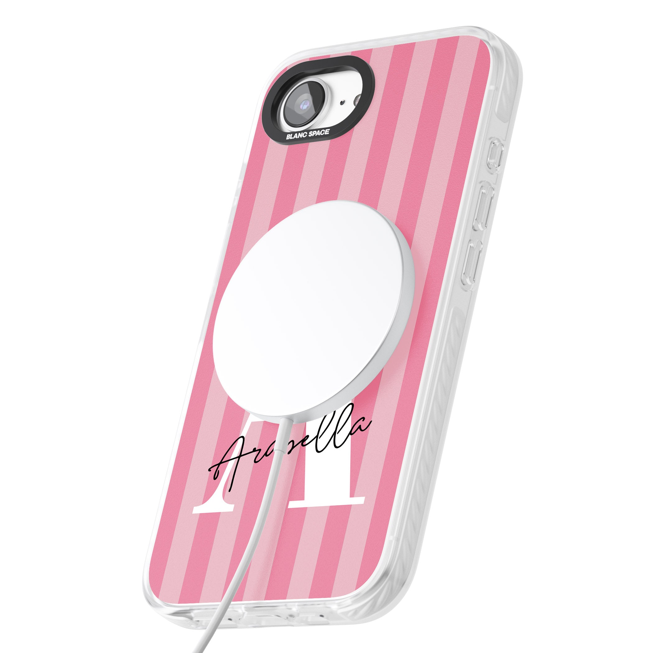 Personalised Pink Stripes Initial