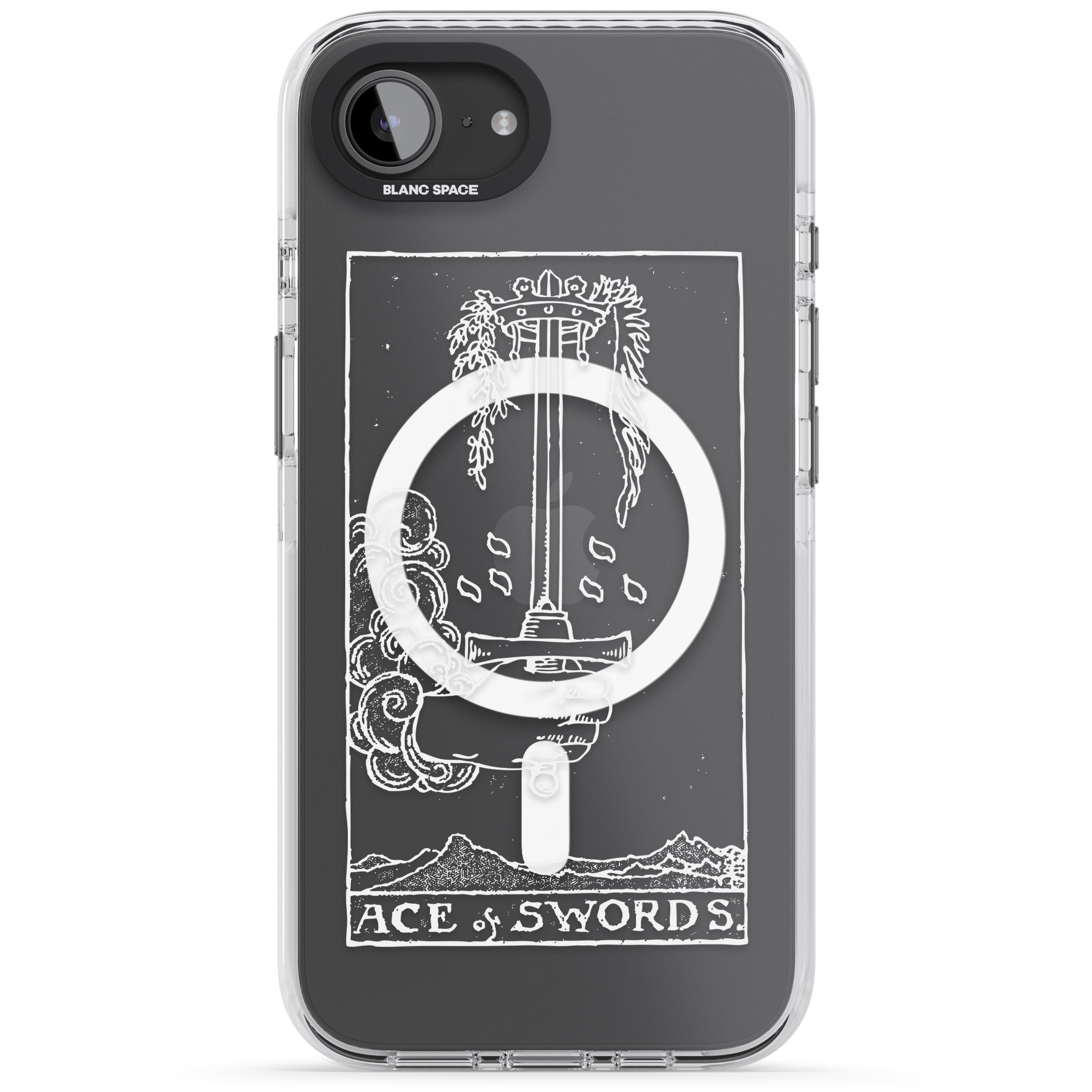 Personalised Ace Of Swords Tarot Card (White)