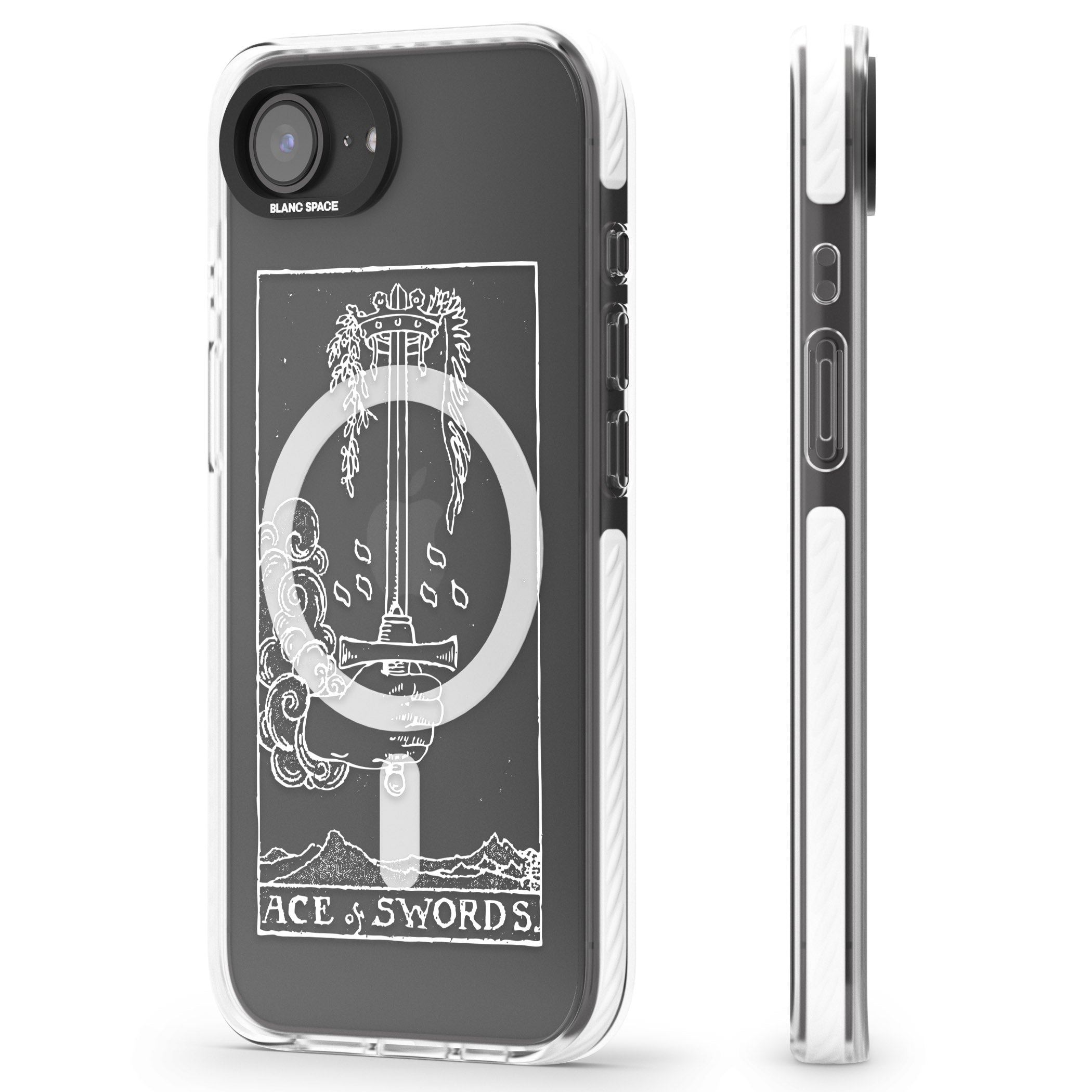 Personalised Ace Of Swords Tarot Card (White)