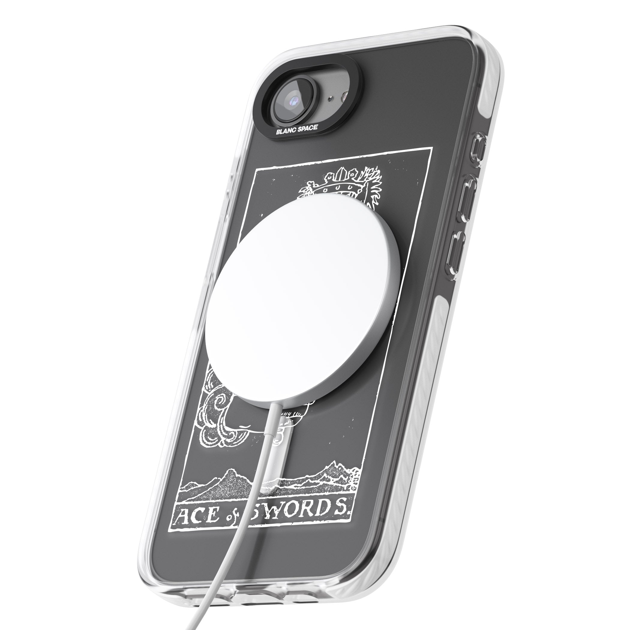 Personalised Ace Of Swords Tarot Card (White)