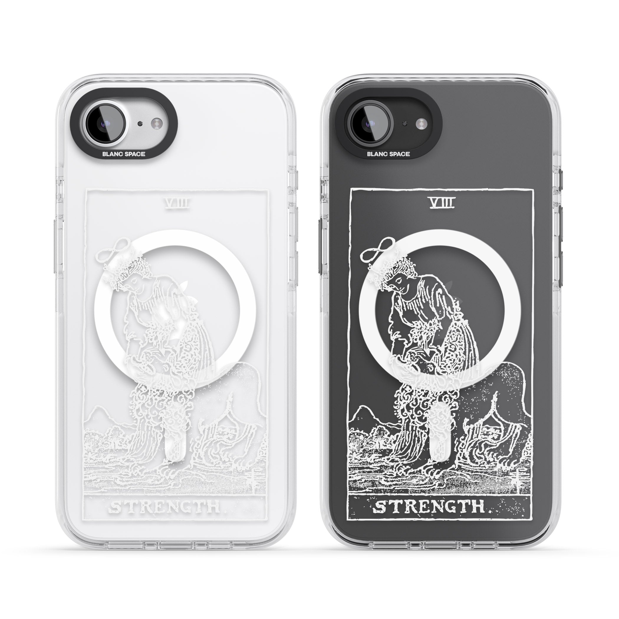 Personalised Strength Tarot Card (White)