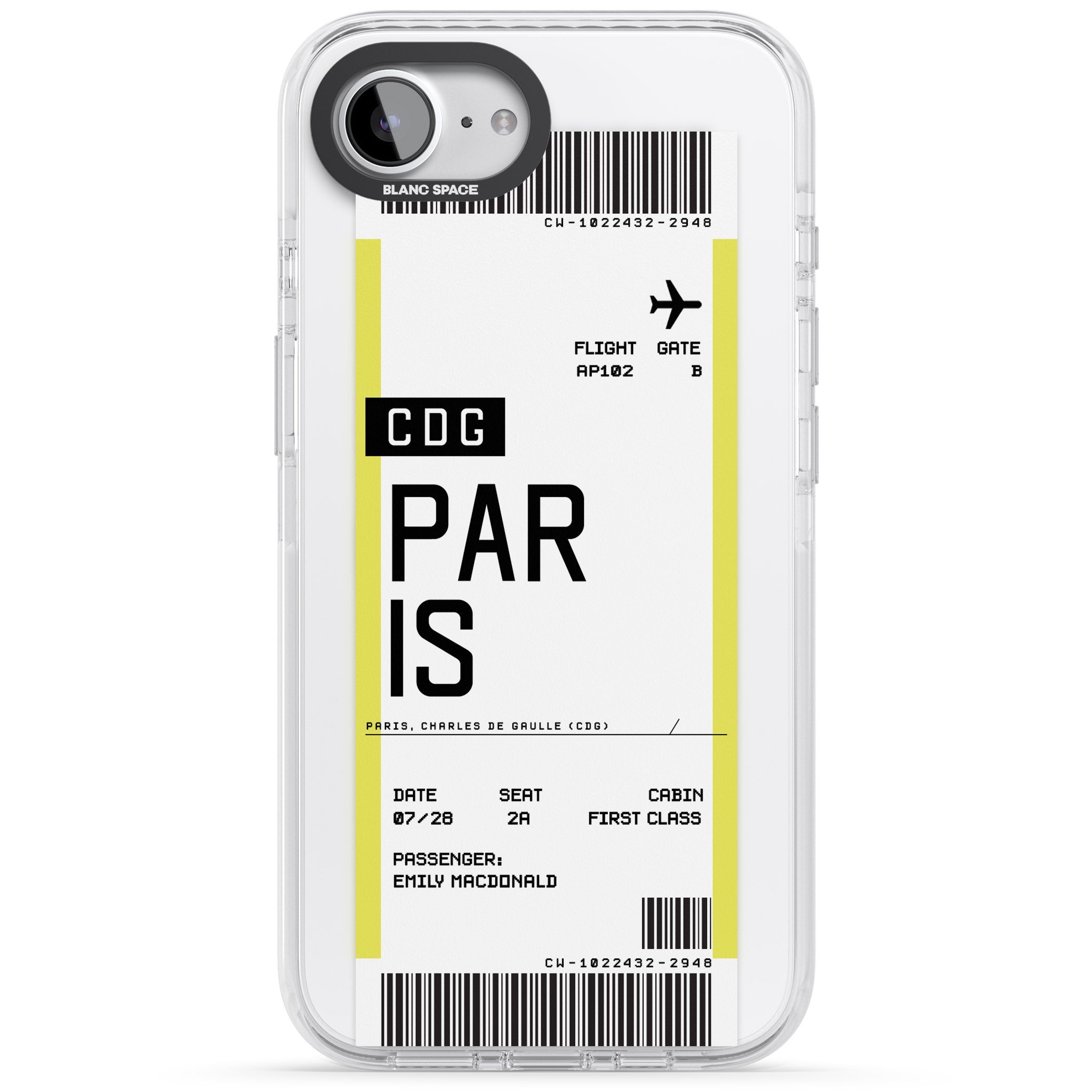 Personalised Paris Boarding Pass