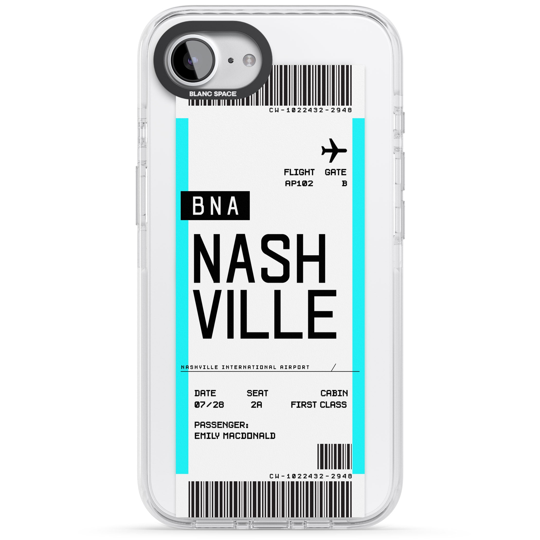 Personalised Nashville Boarding Pass
