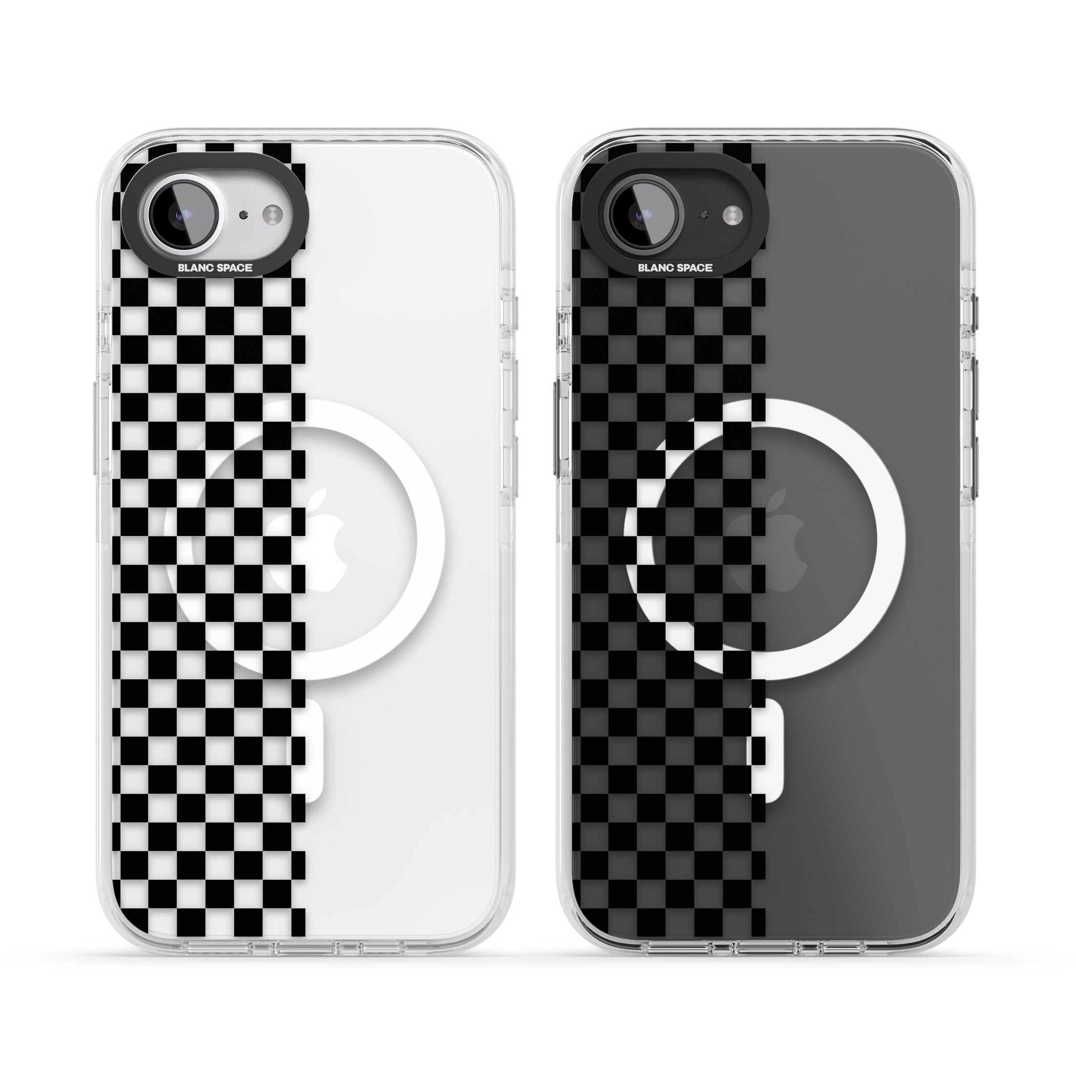 Checker: Half Black Check On Clear