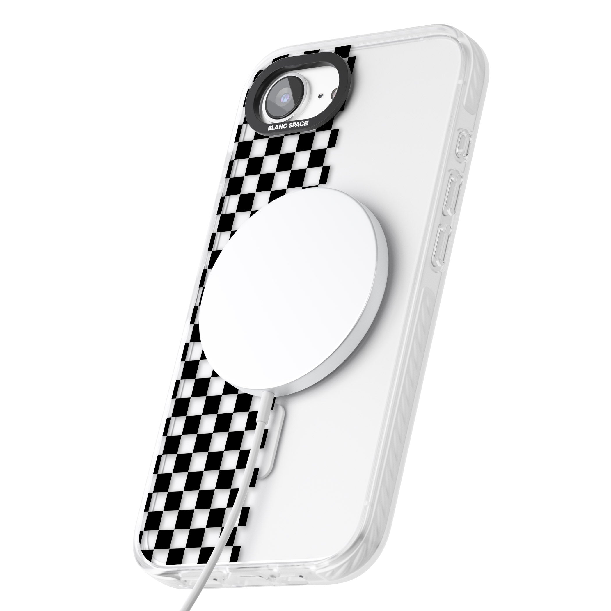 Checker: Half Black Check On Clear