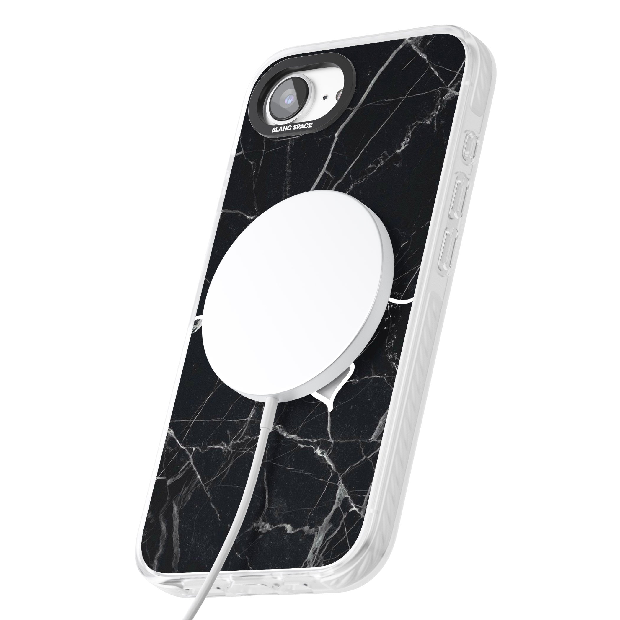Personalised Black Marble Heart