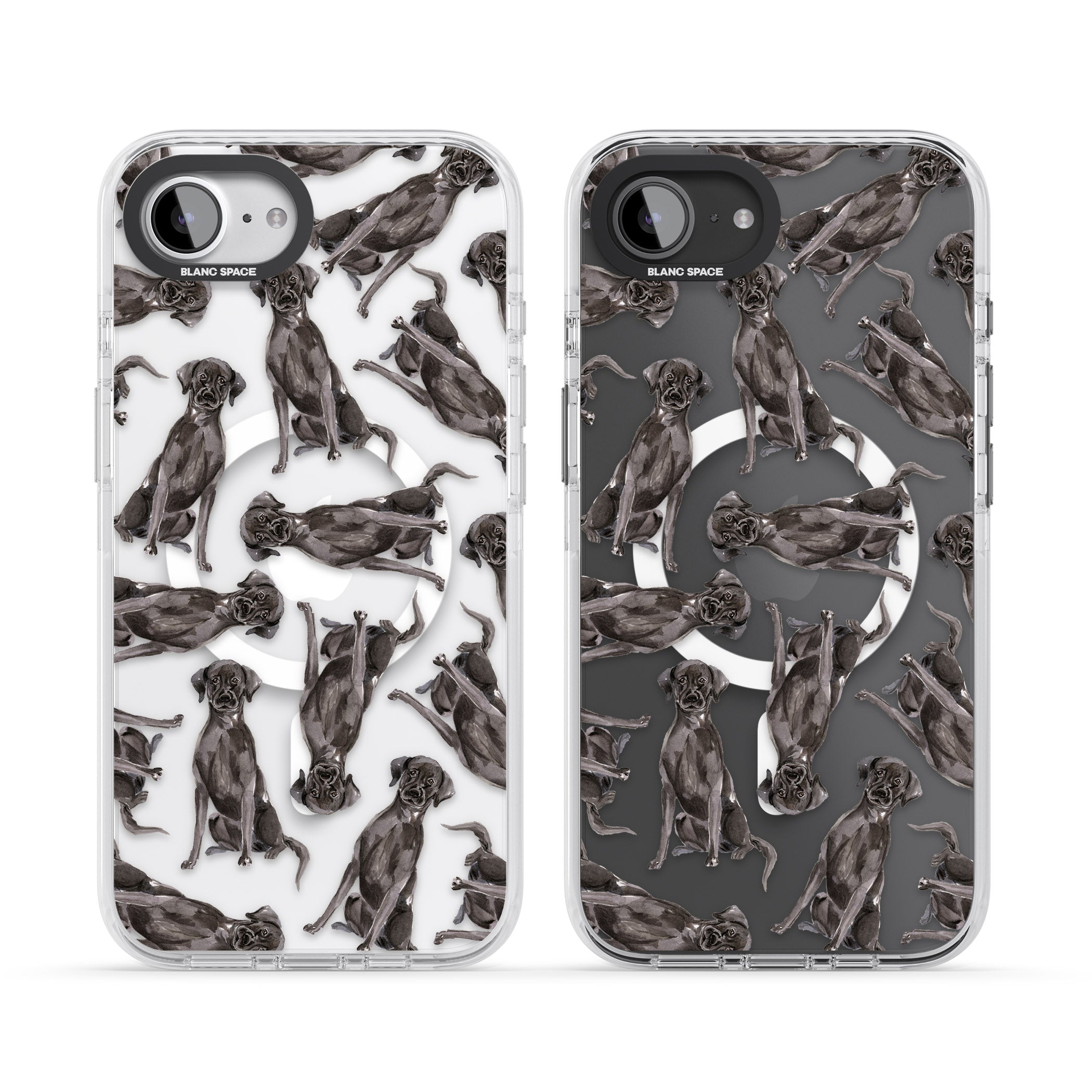 Black Labrador Watercolor Pattern