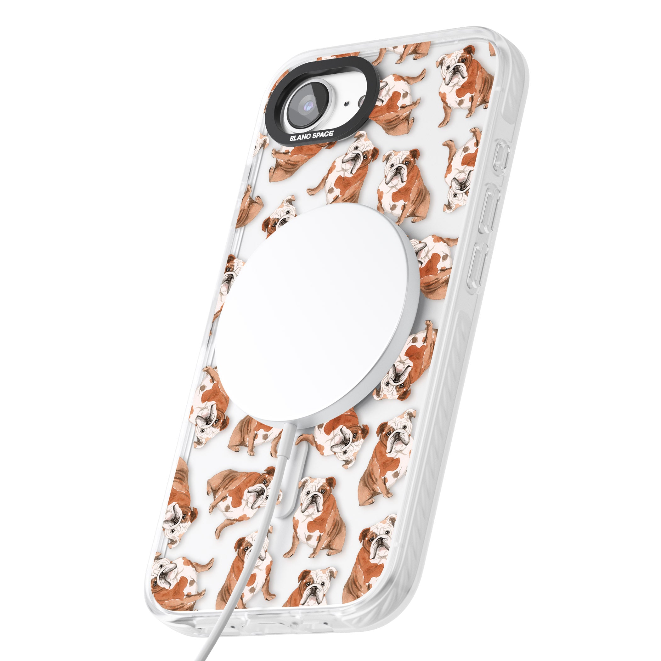 English Bulldog Watercolour Dog Pattern