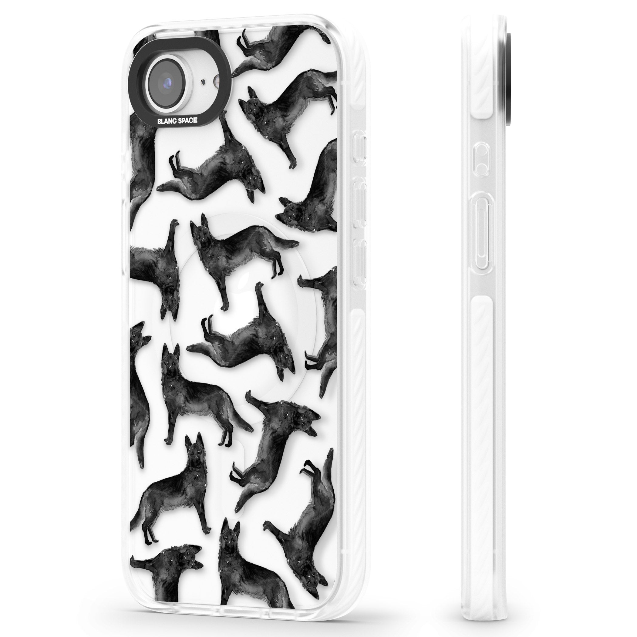 German Shepherd Pattern Black