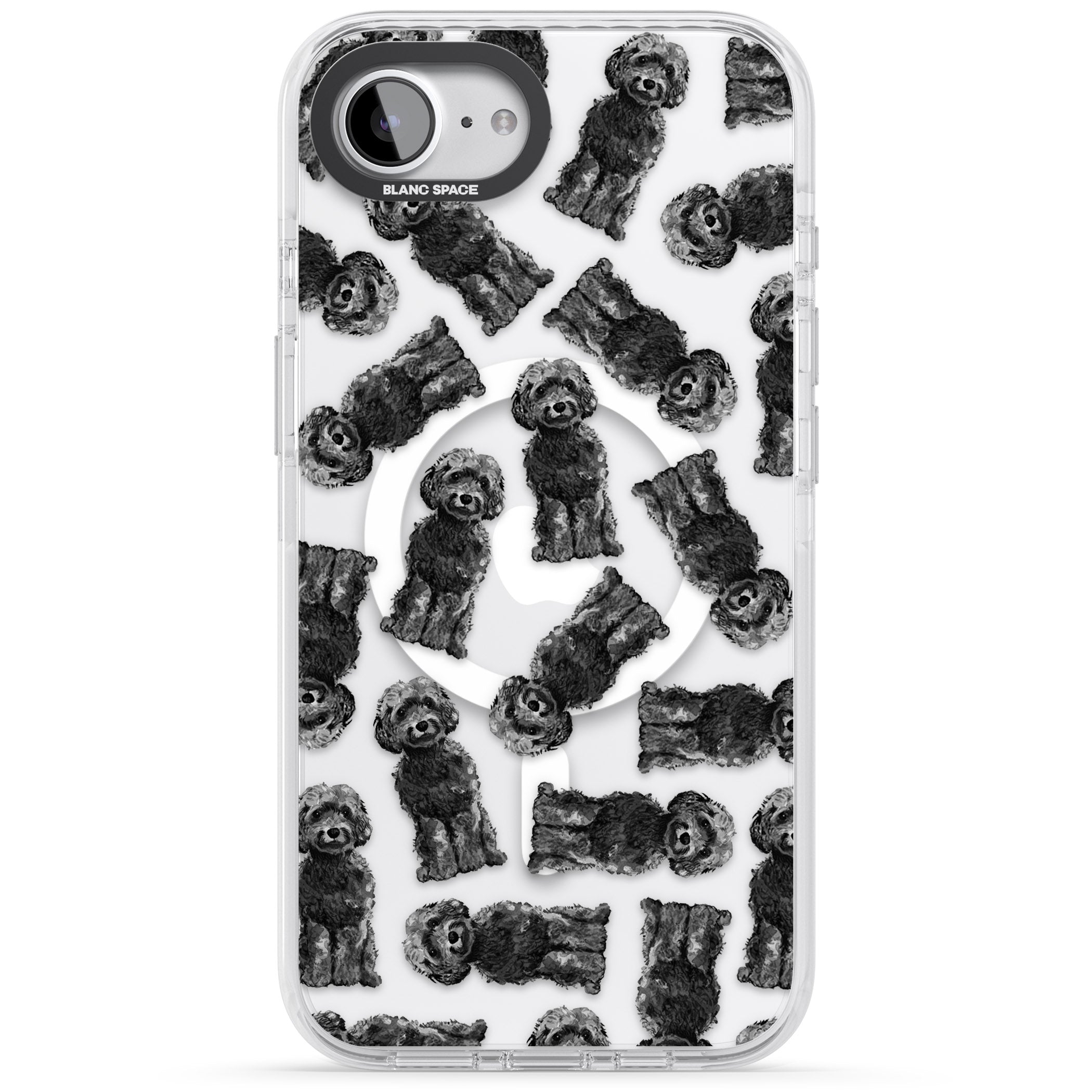 Black Cockapoo Watercolor