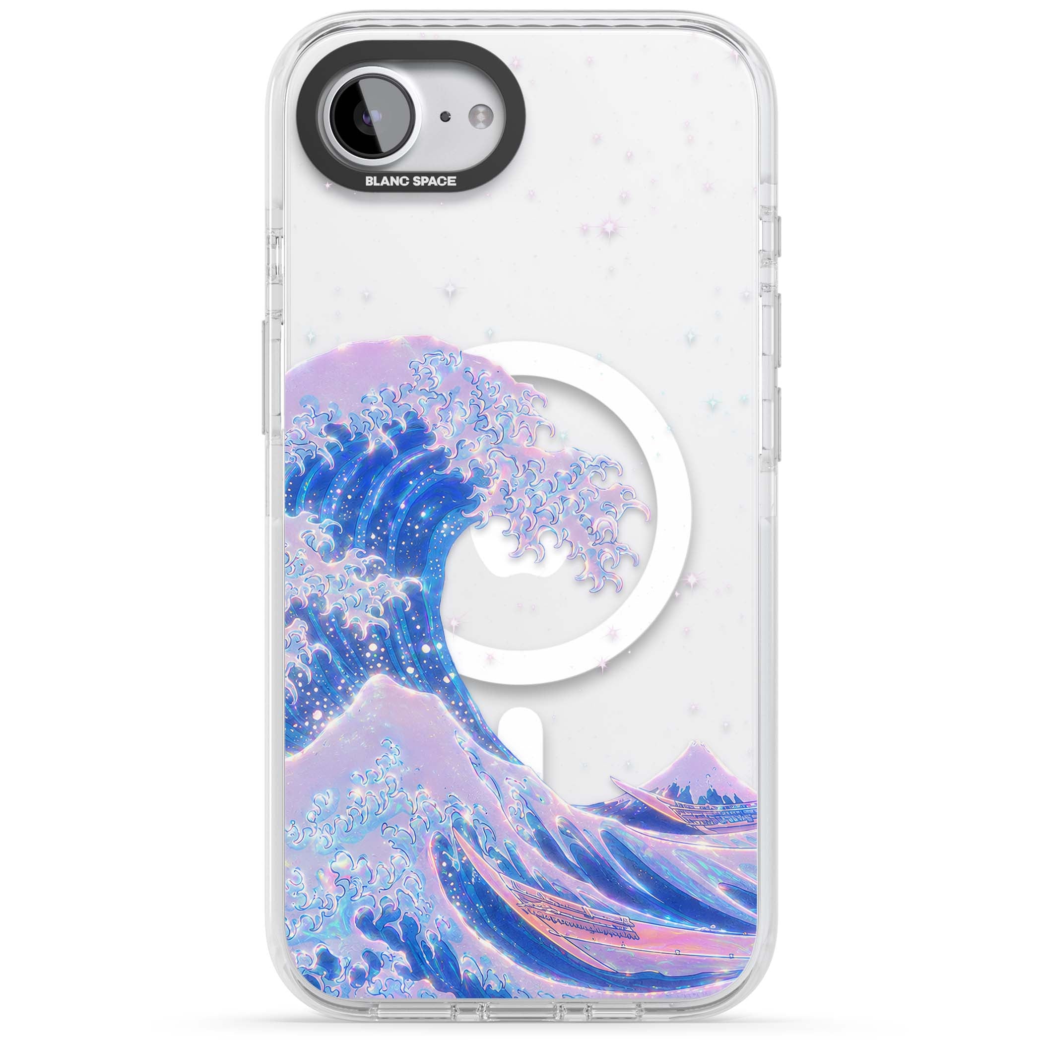 The Great Wave In Opal japanese iPhone case | Impact Magsafe case for iPhone 16e, iPhone 17e