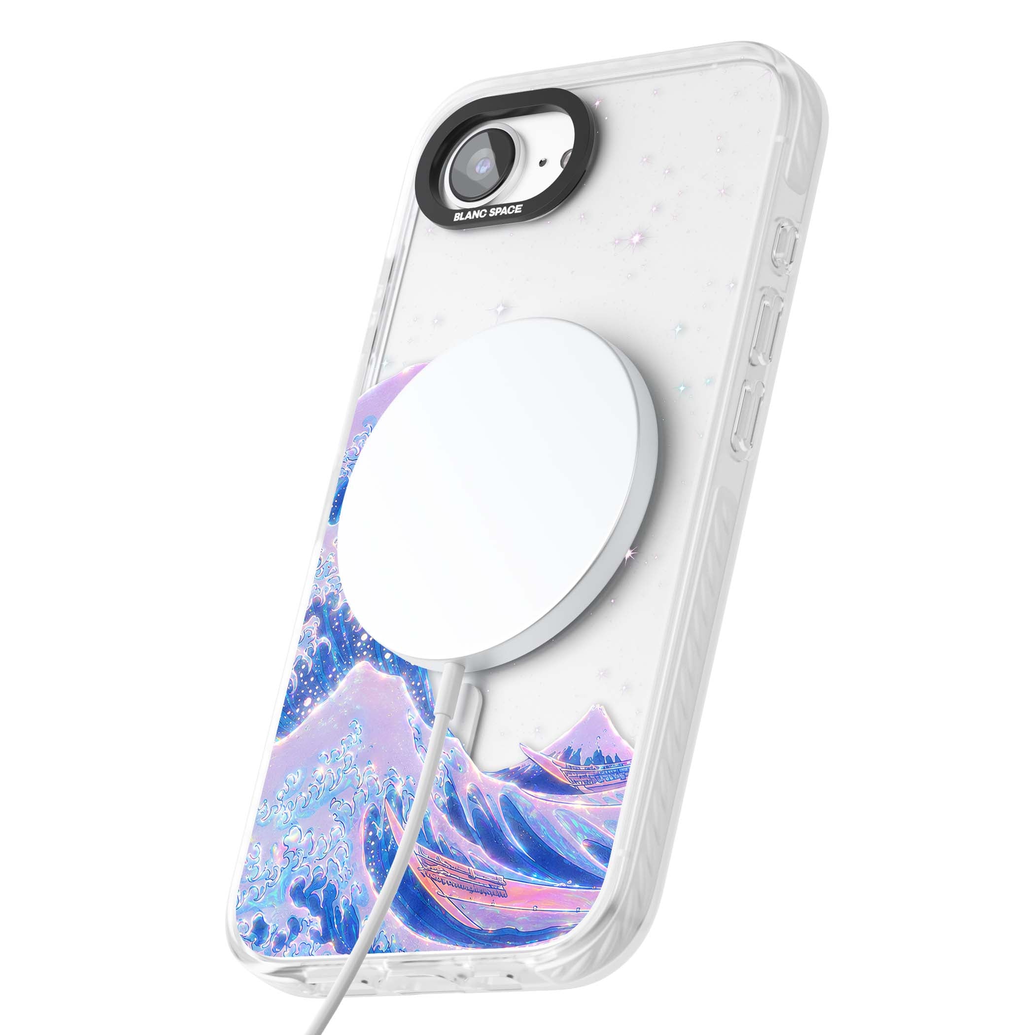 The Great Wave In Opal japanese iPhone case | Impact Magsafe case for iPhone 16e, iPhone 17e
