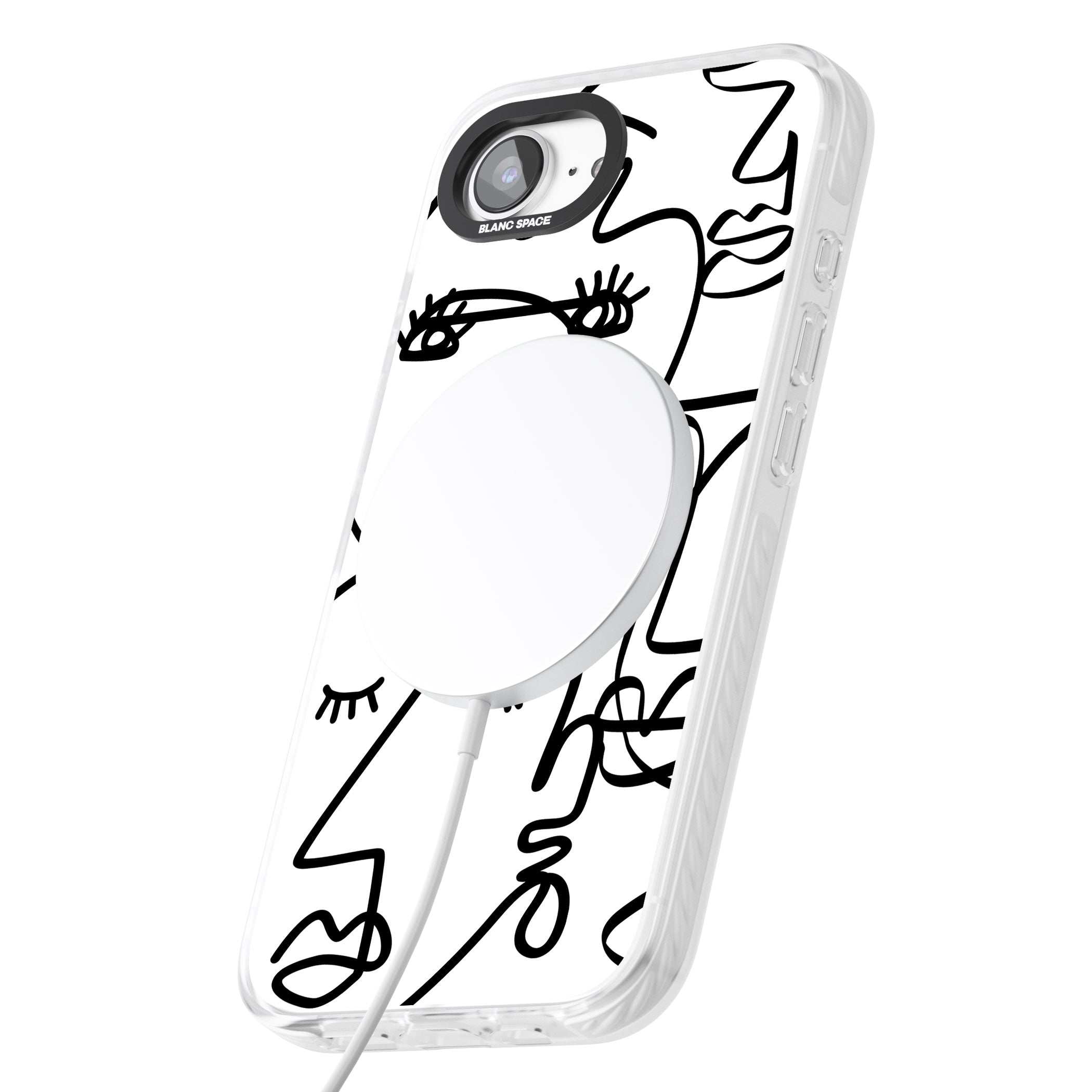 Abstract Line Art Black White