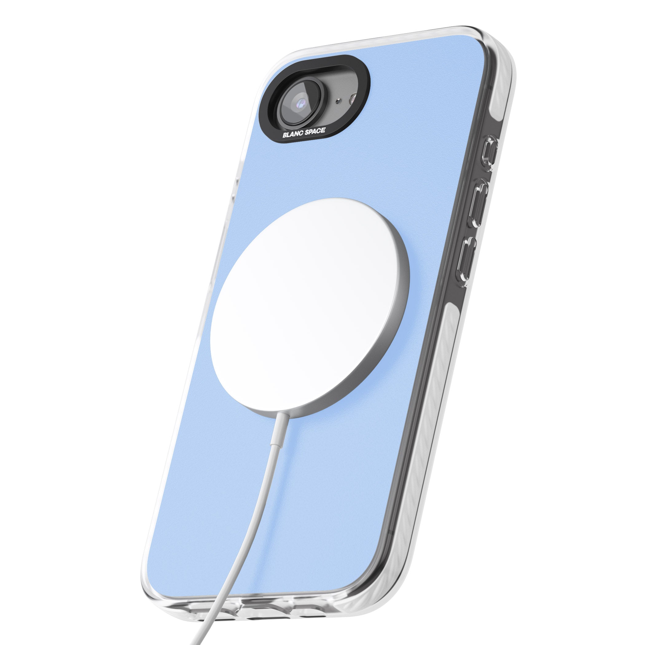 Single Heart Design: White & Baby Blue
